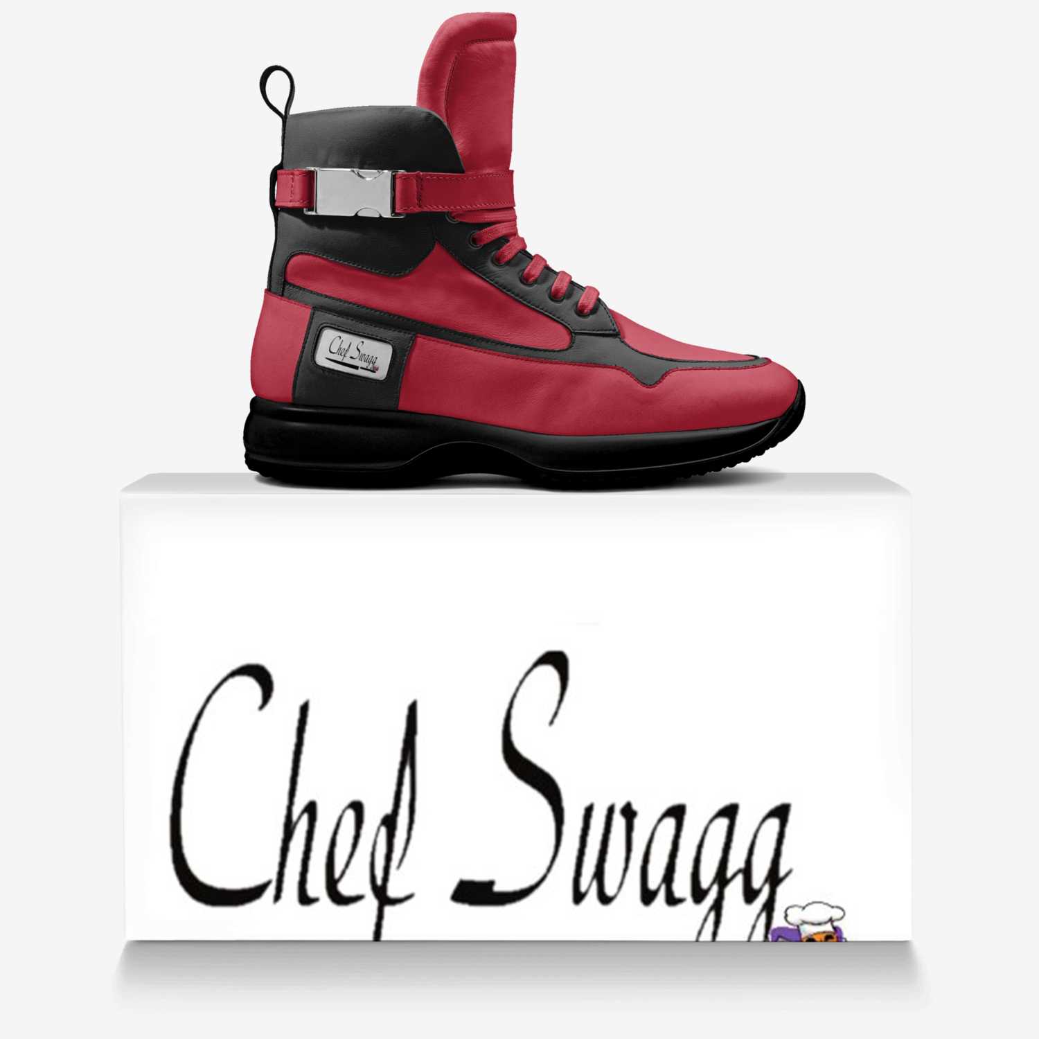 Chef Swagg custom made in Italy shoes by Kris Dixon | Over box view