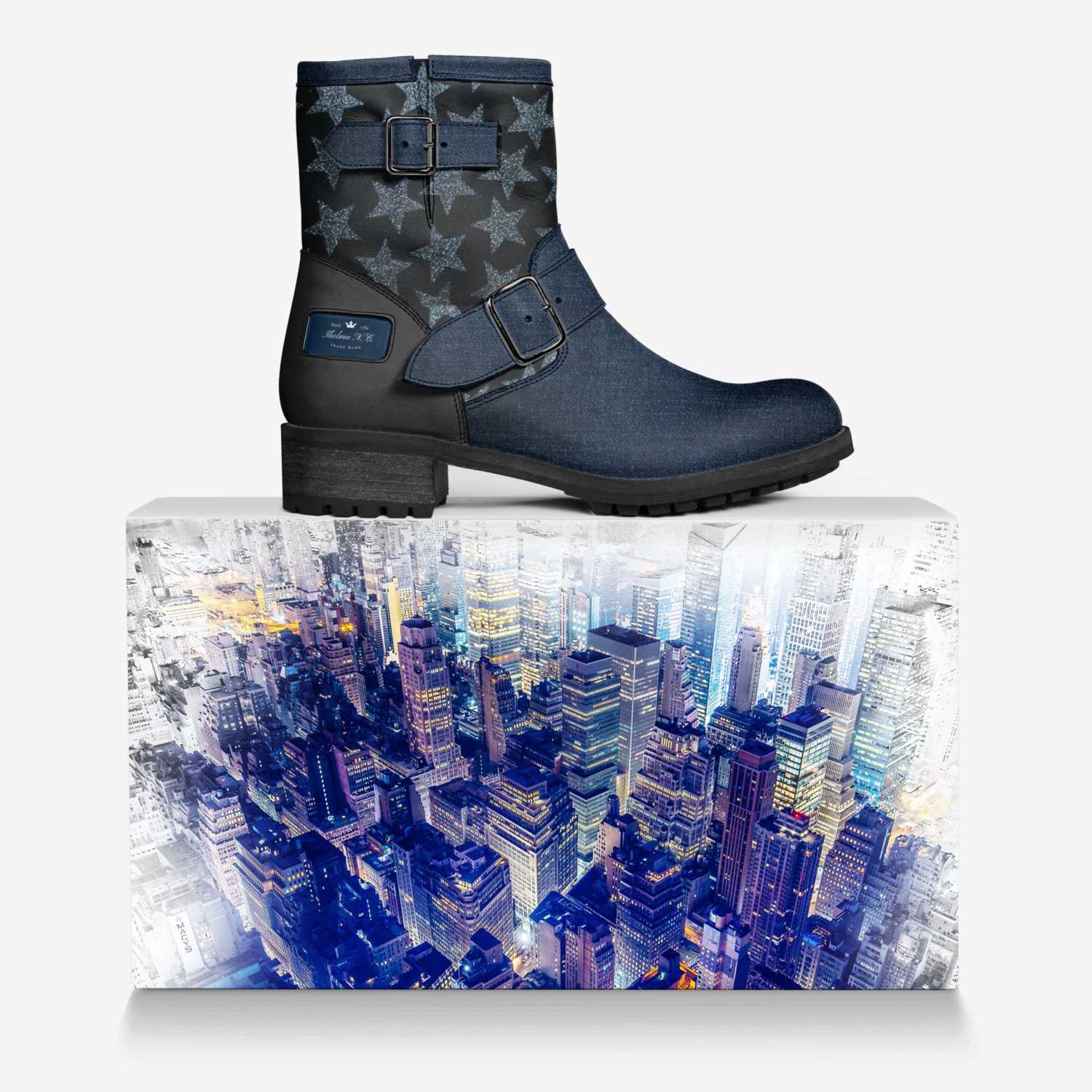 Thelma N. C. custom made in Italy shoes by Thelma Cunningham | Over box view