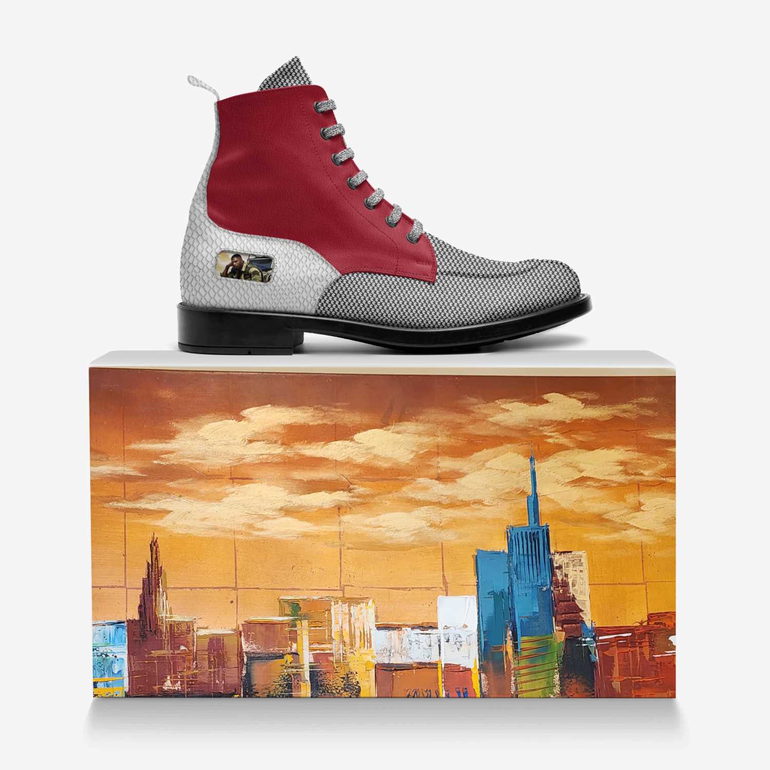 RichandRich Rugged custom made in Italy shoes by Desiree Sims | Over box view