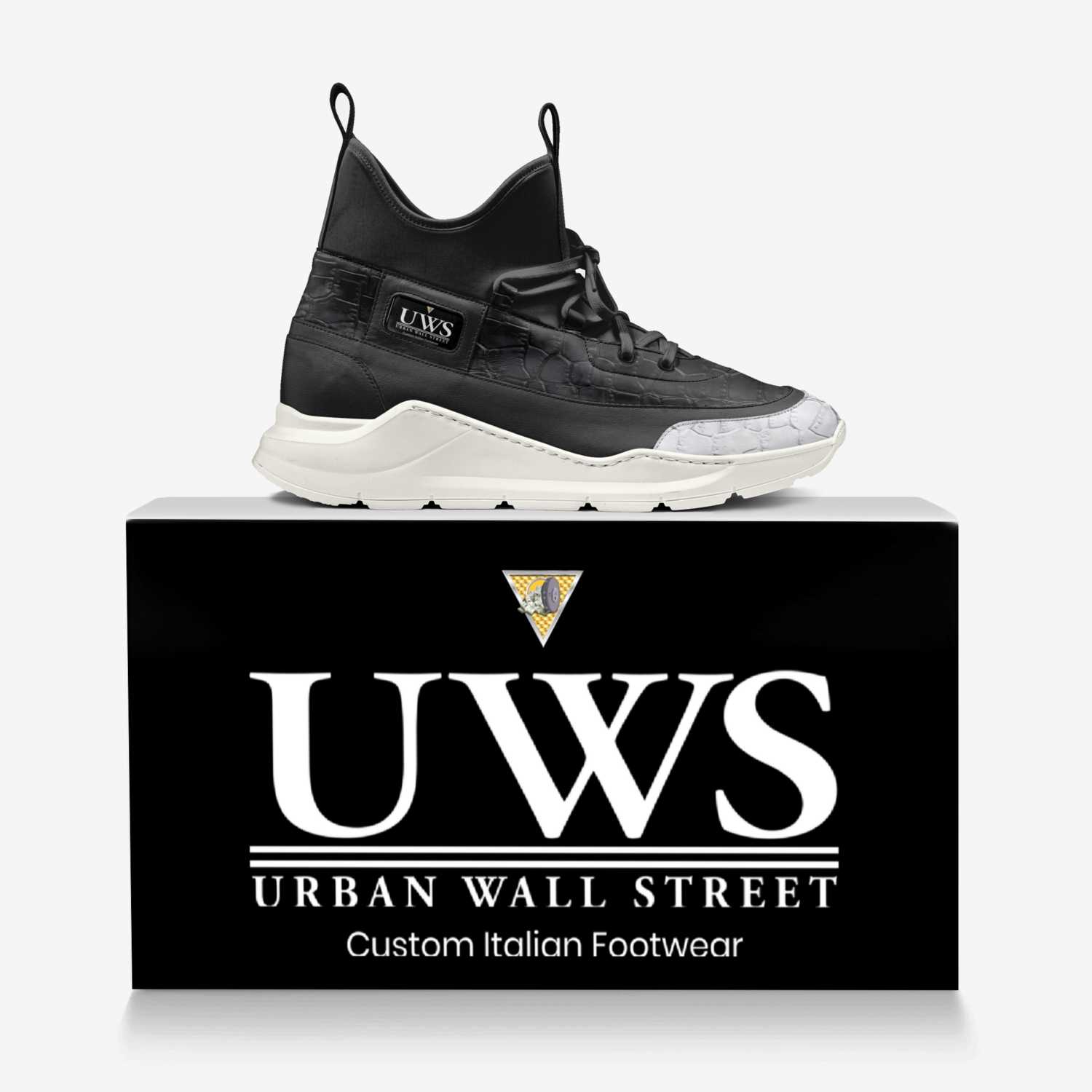 Interboros custom made in Italy shoes by Urbanwallstreet Earl | Over box view