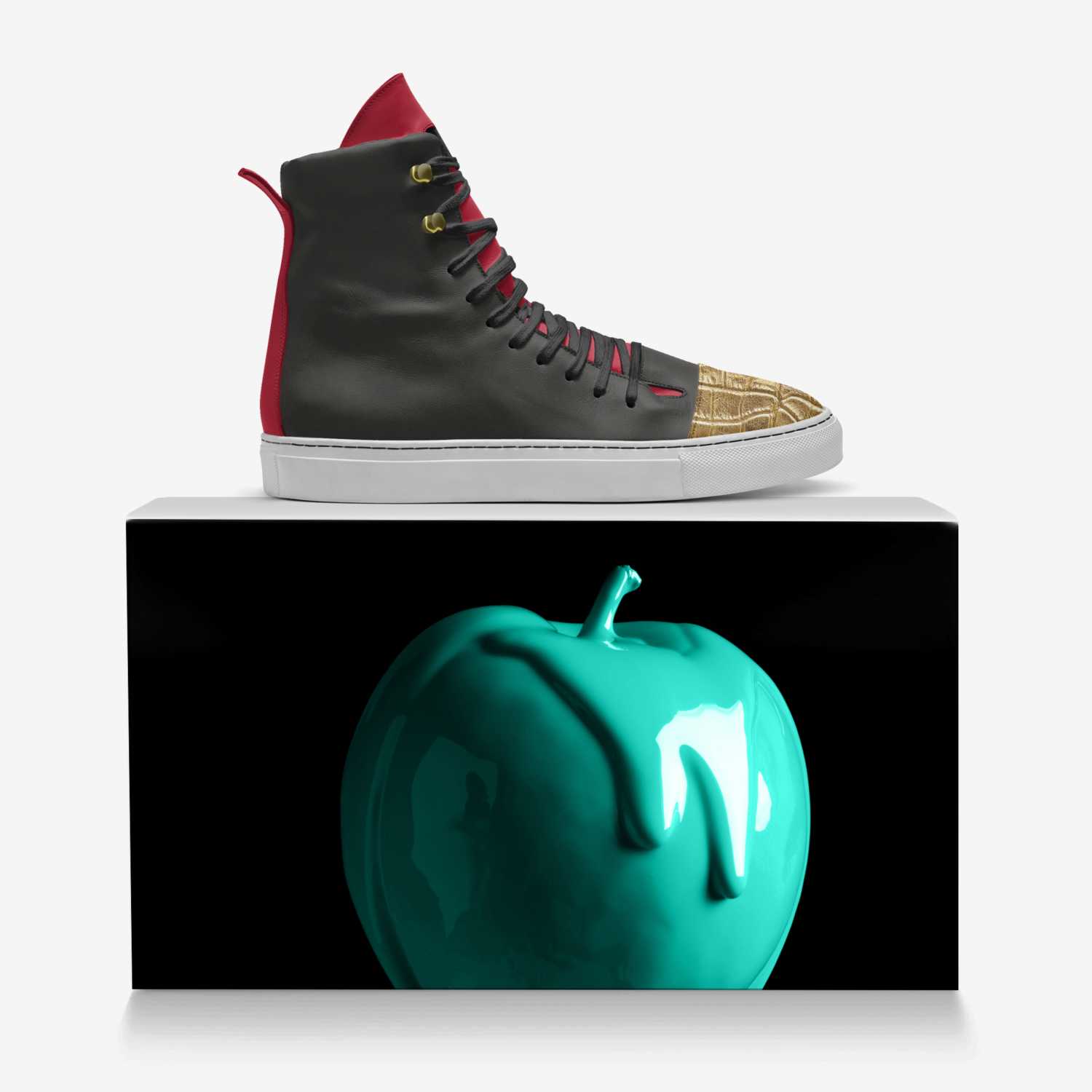 Liquid Blox custom made in Italy shoes by Punk Happy™️ | Over box view
