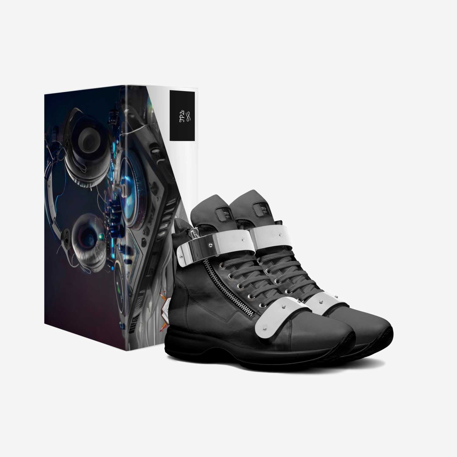 Black TP2s custom made in Italy shoes by Joseph Leiva | Box view