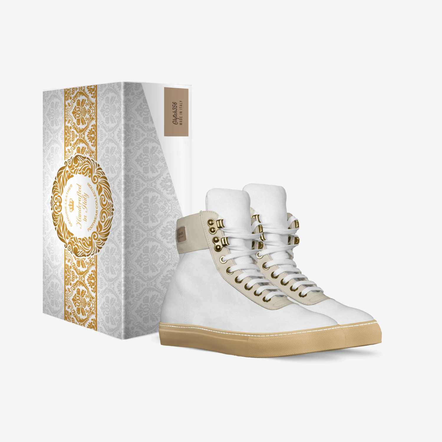 Glytch356  custom made in Italy shoes by Jafari Moore | Box view