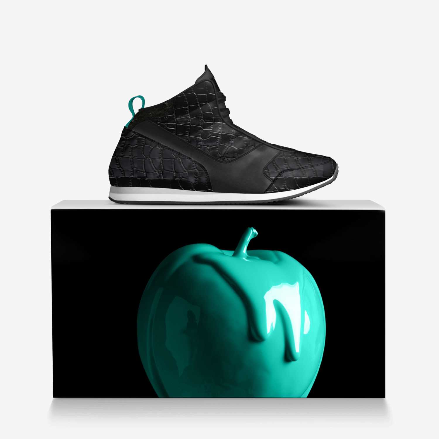 Liquid Blox custom made in Italy shoes by Punk Happy™️ | Over box view
