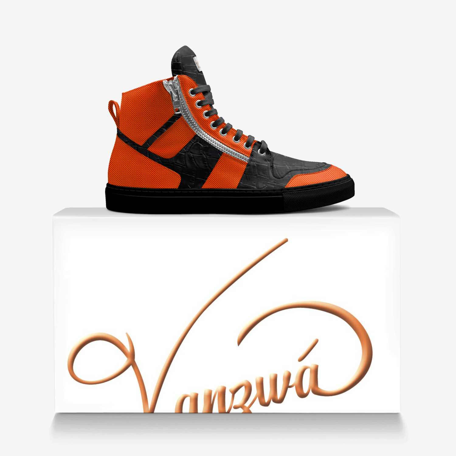 Vanzwá Fashion custom made in Italy shoes by Michael vanzandt | Over box view