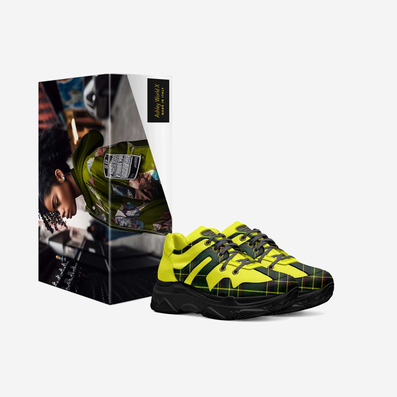 Ashley World X custom made in Italy shoes by Ebony Williams | Box view