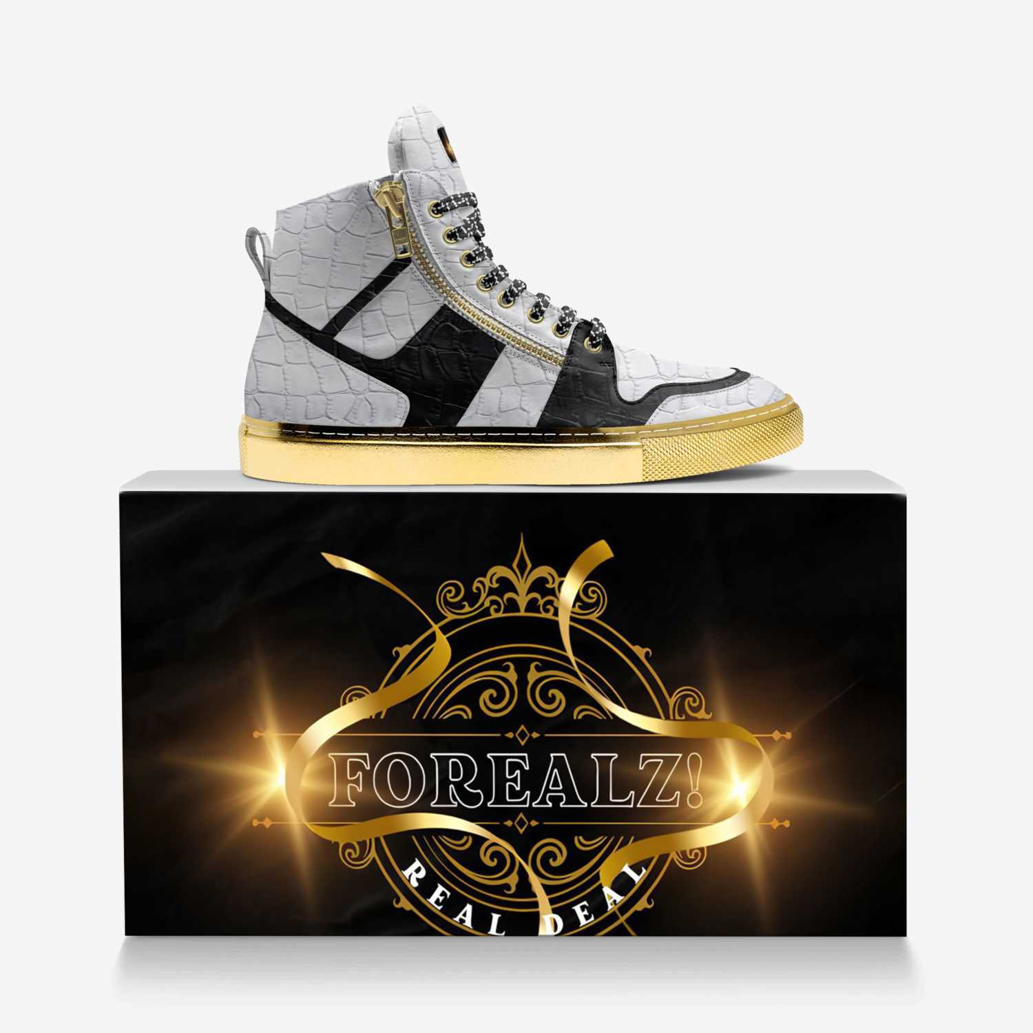 FoRealZ! Shoe Co. custom made in Italy shoes by David Bartholet | Over box view