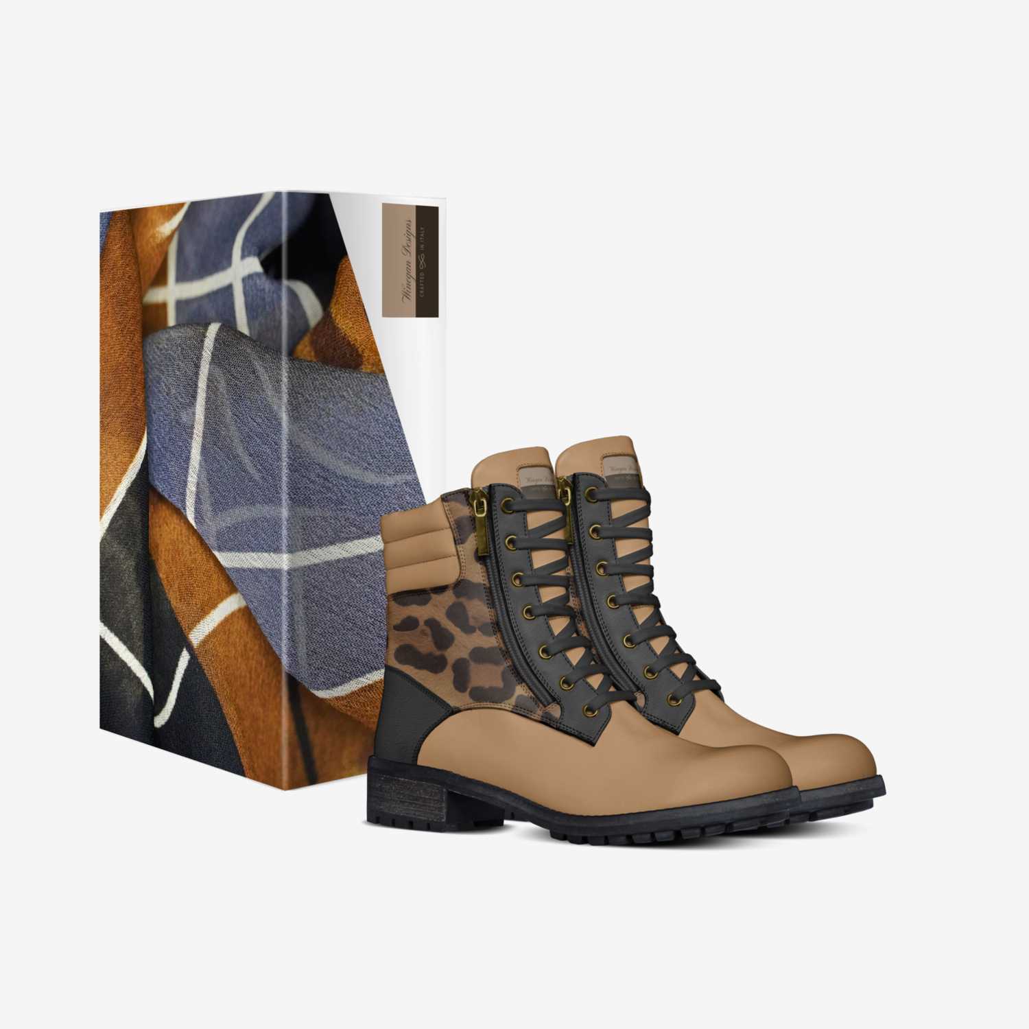 Abstrak Beauty 2 custom made in Italy shoes by Ryan Winegan | Box view