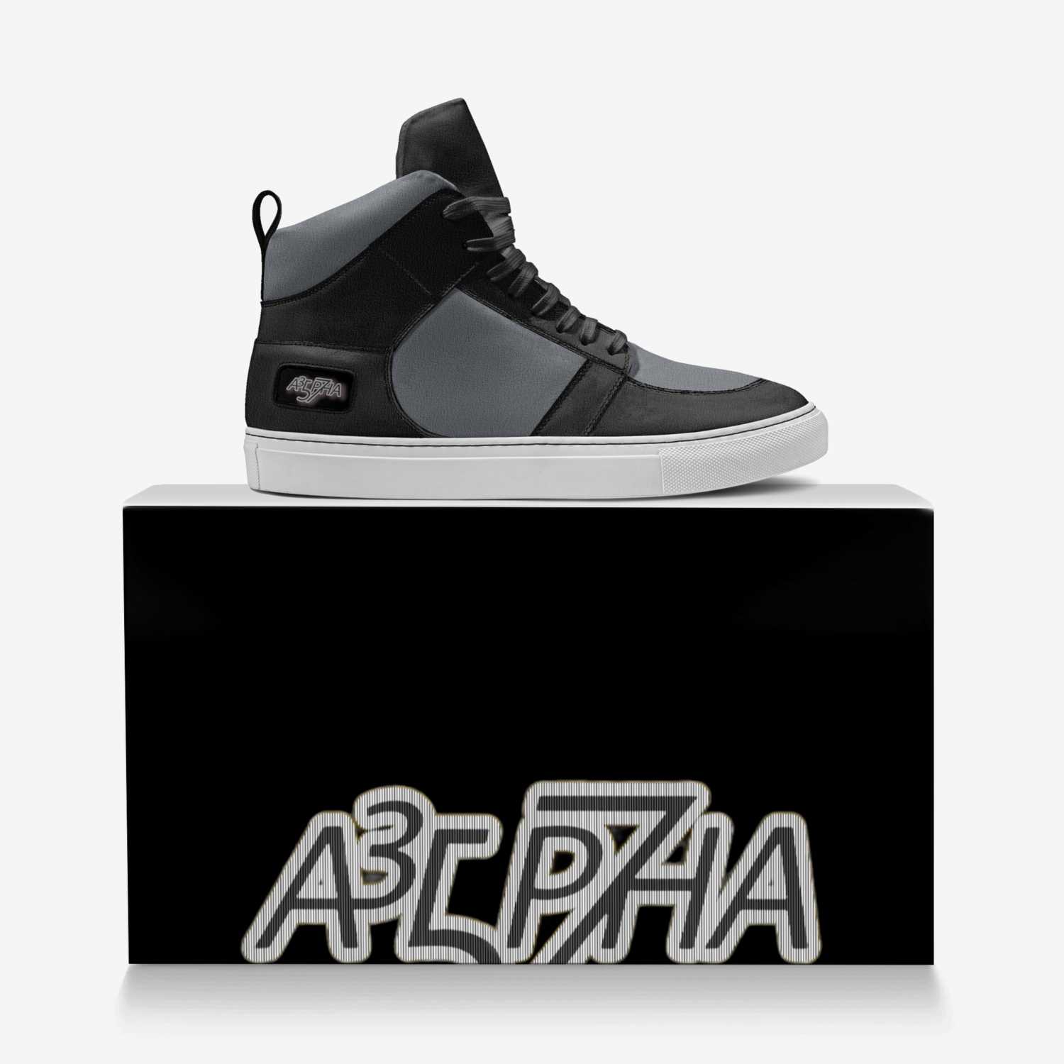 Alpha R3tro High.3 custom made in Italy shoes by Aldric Horton Jr | Over box view