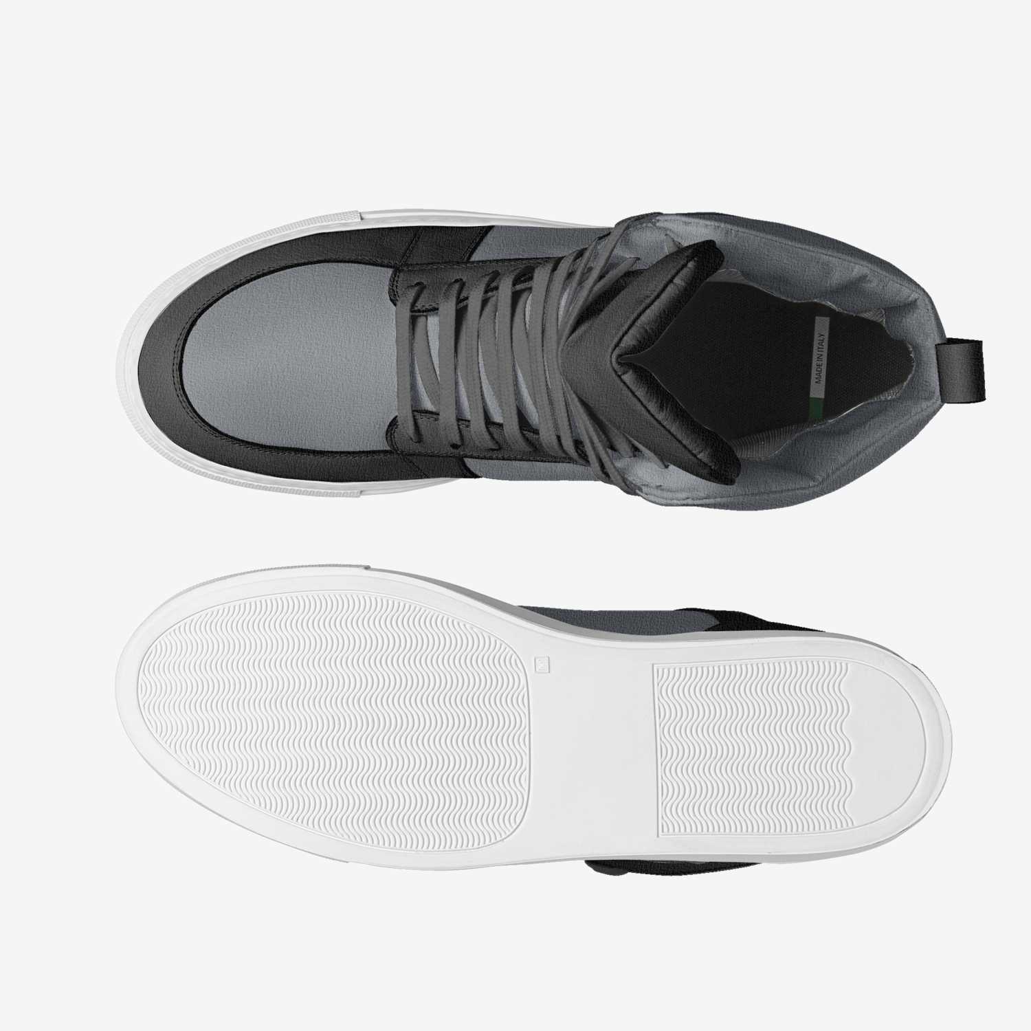 Alpha R3tro High.3 custom made in Italy shoes by Aldric Horton Jr | Top view