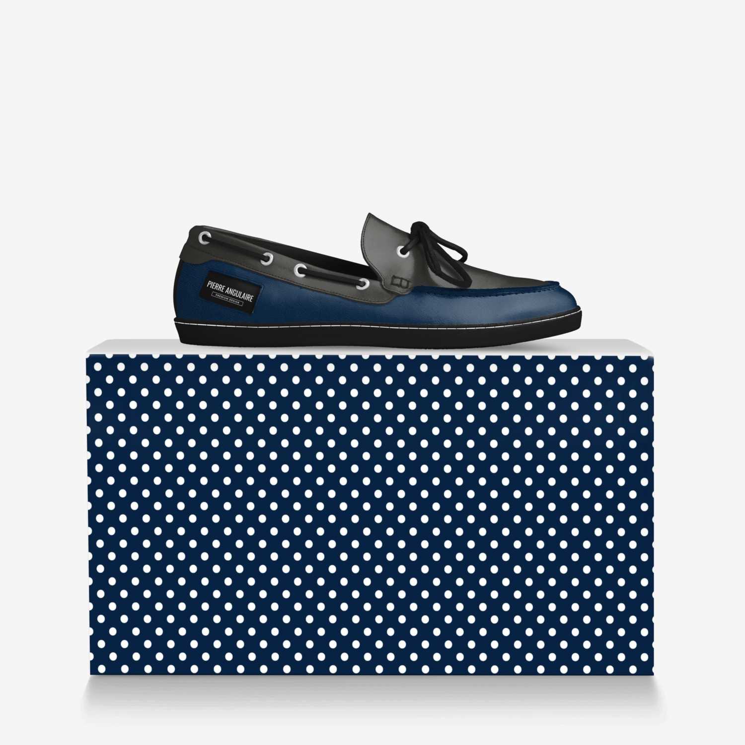 IOTA custom made in Italy shoes by Damien Moulomba | Over box view