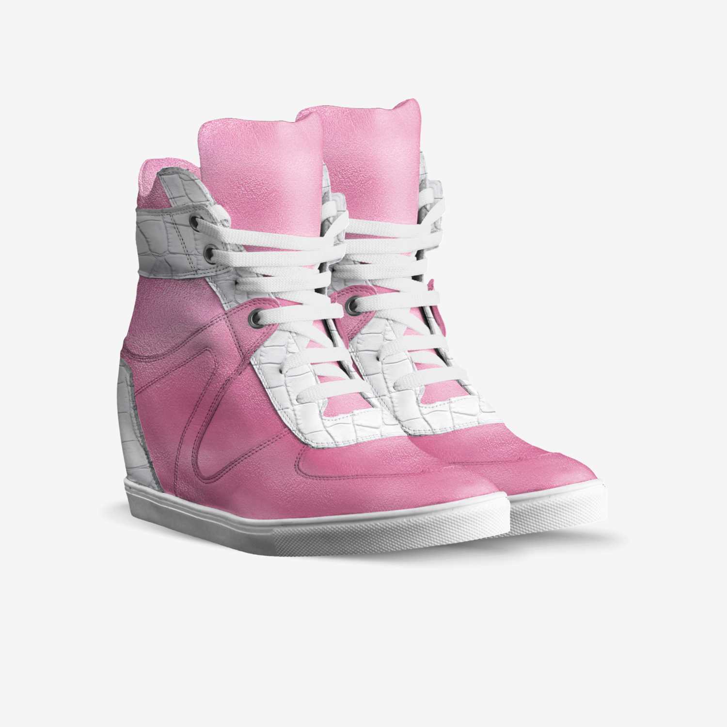 HOPE WEDGE WHITE custom made in Italy shoes by SHE Warrior | Double view