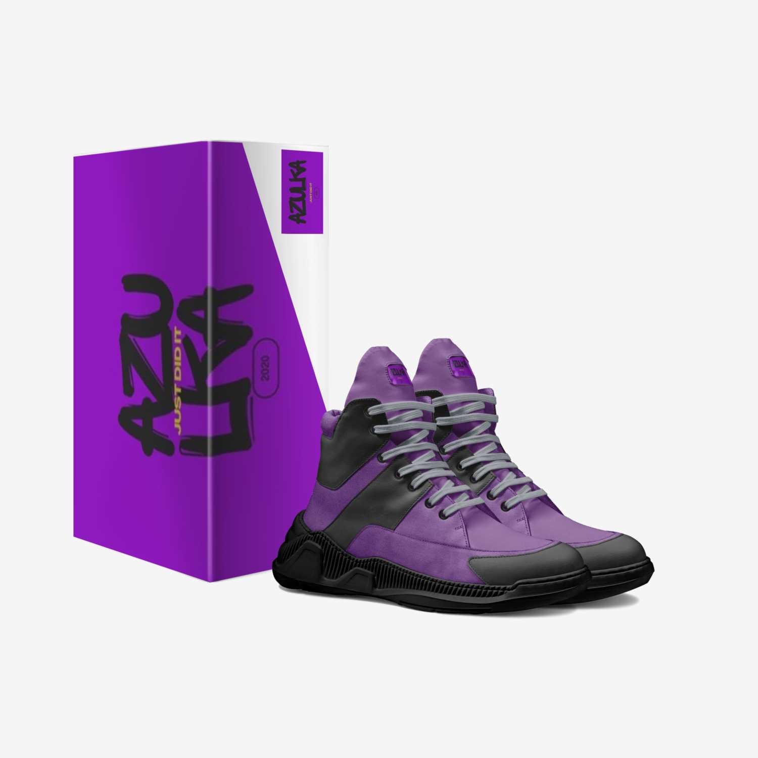 Azulka Purp custom made in Italy shoes by Azulka Ogun | Box view