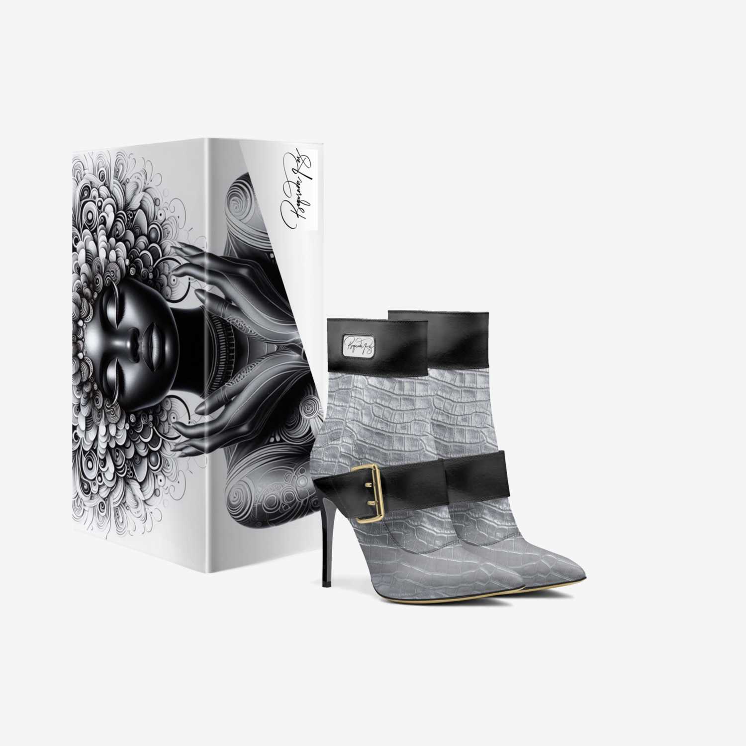 Boqoradaالملكة Raz custom made in Italy shoes by Selena A Razo Bell | Box view