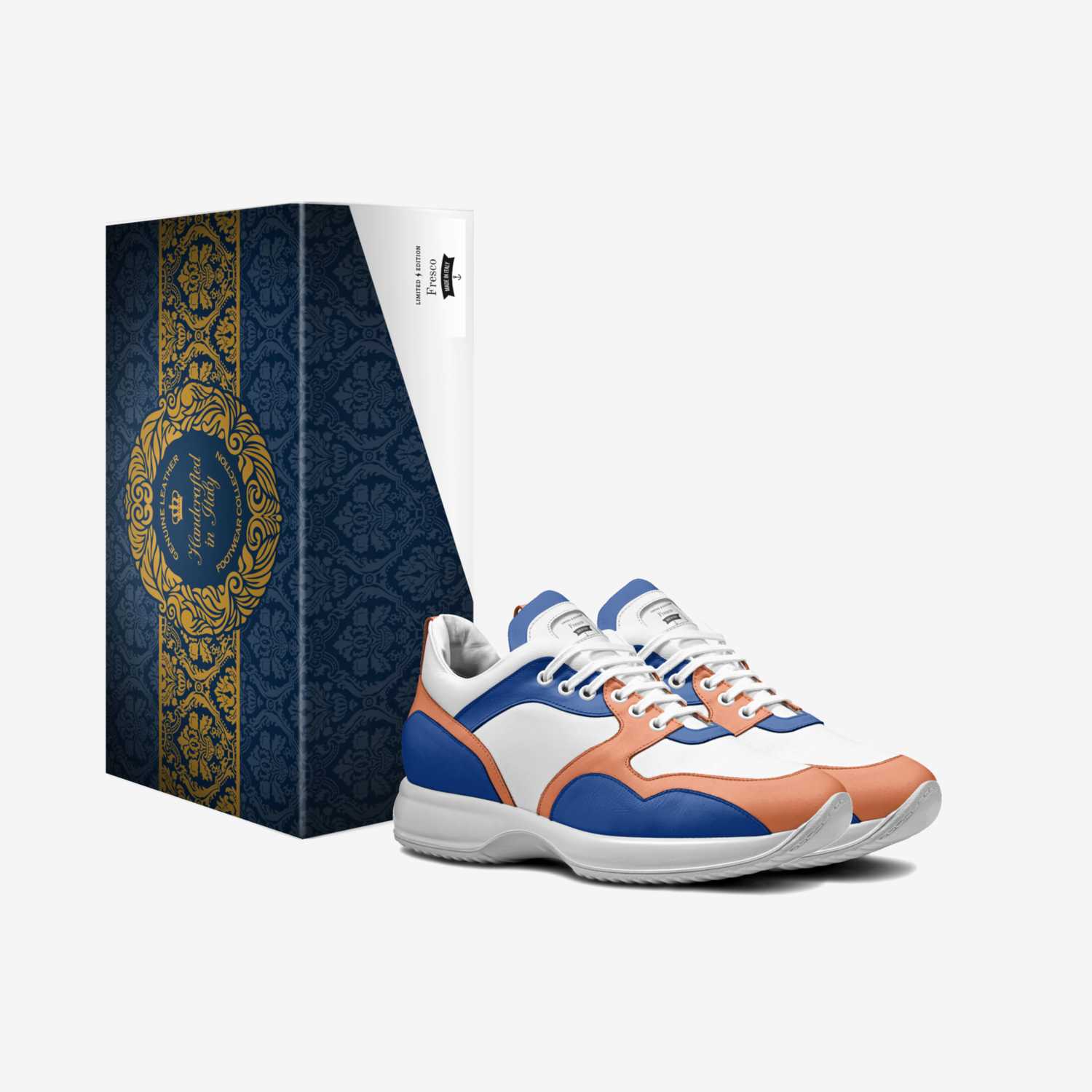 Fresco custom made in Italy shoes by Lamar Jones | Box view