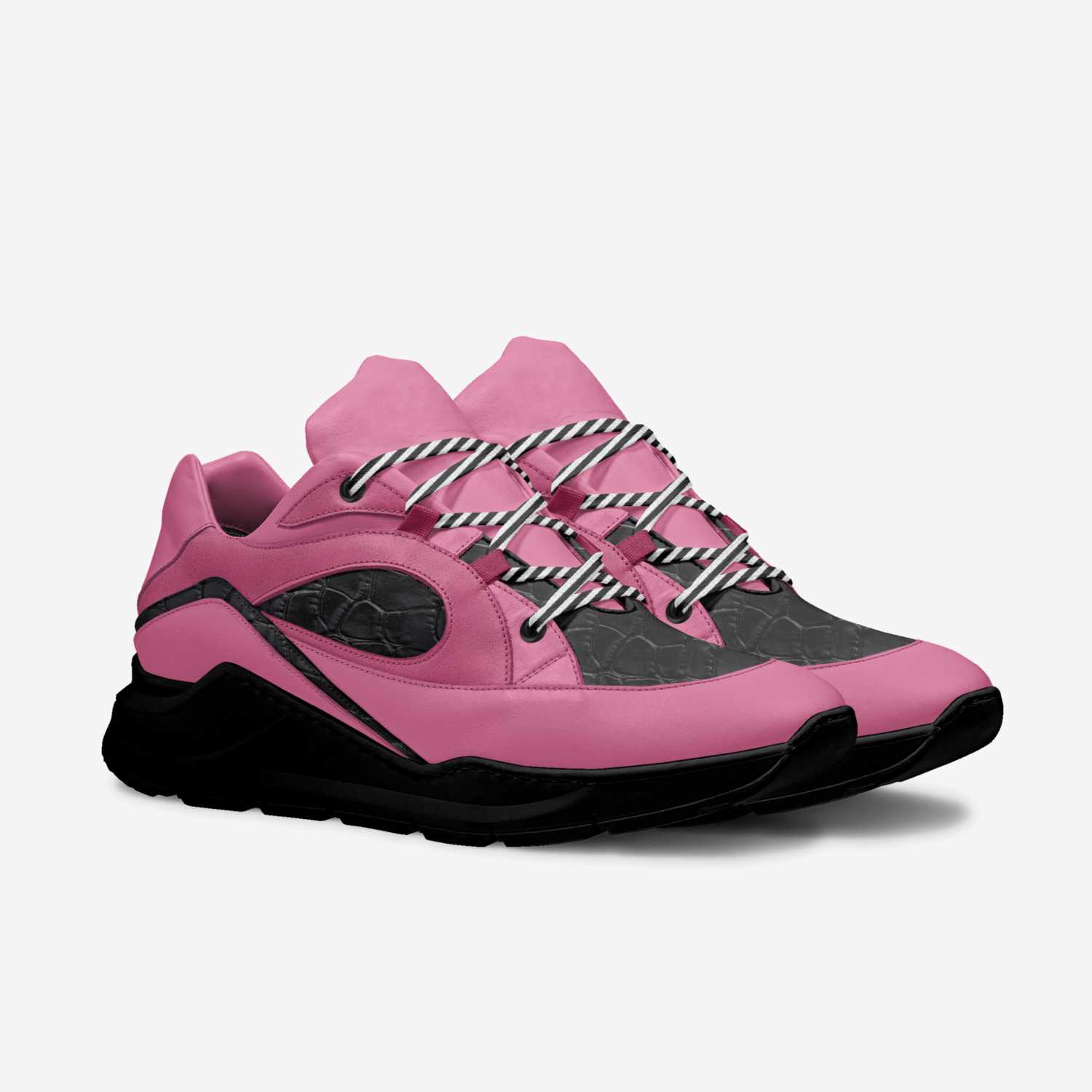 HOPE Running Black custom made in Italy shoes by SHE Warrior | Double view
