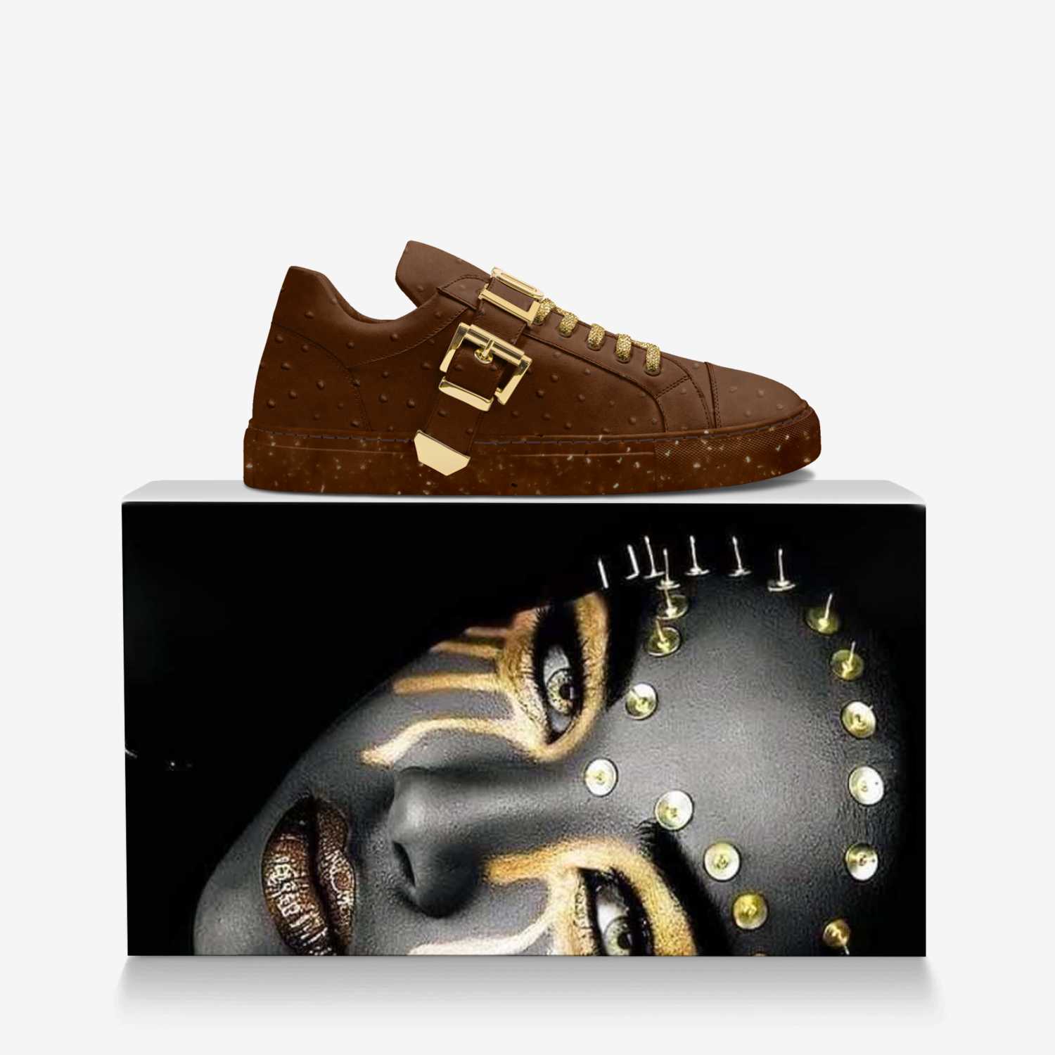 Kulu KoKoleKa custom made in Italy shoes by Selena A Razo Bell | Over box view