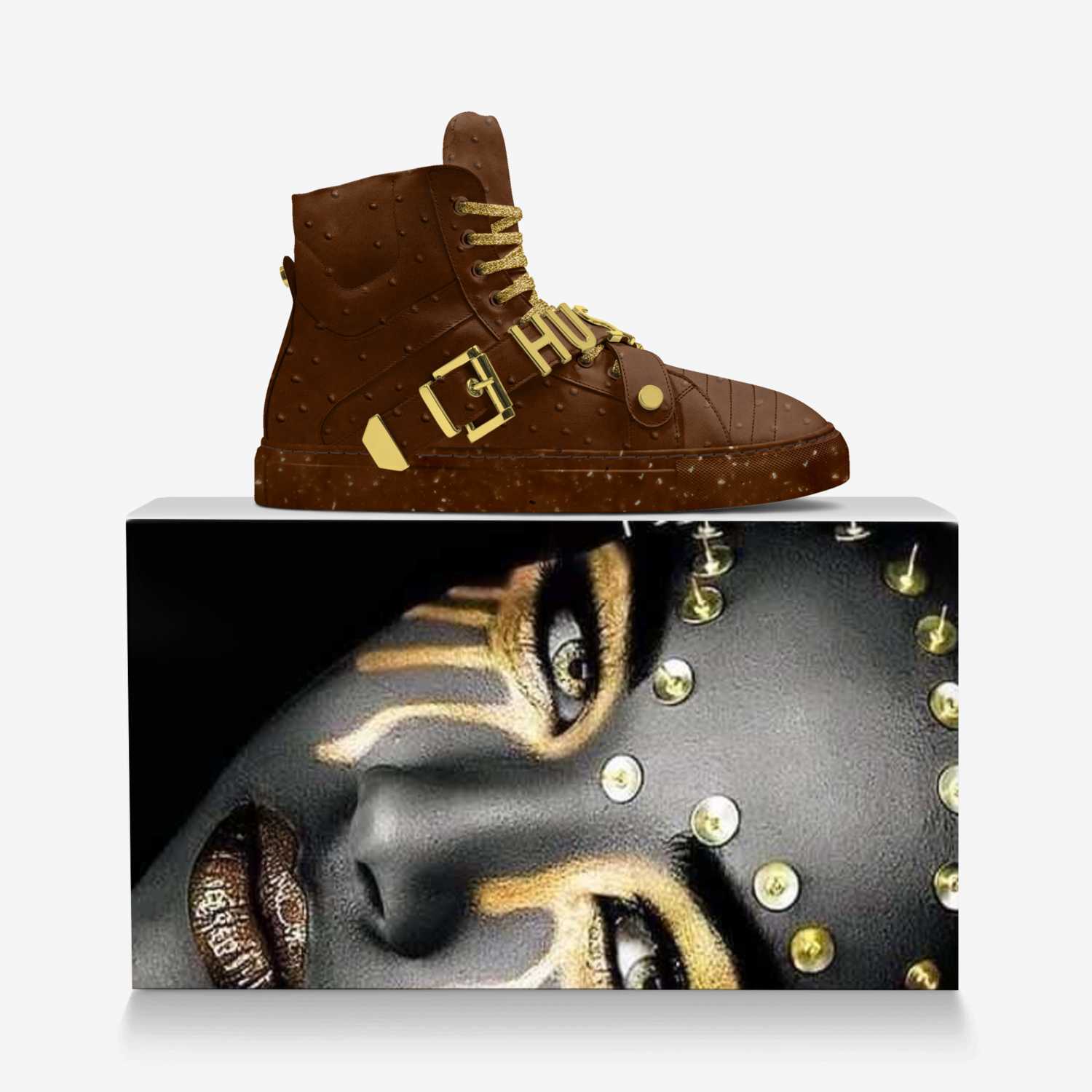 Kulu KoKoleKa custom made in Italy shoes by Selena A Razo Bell | Over box view
