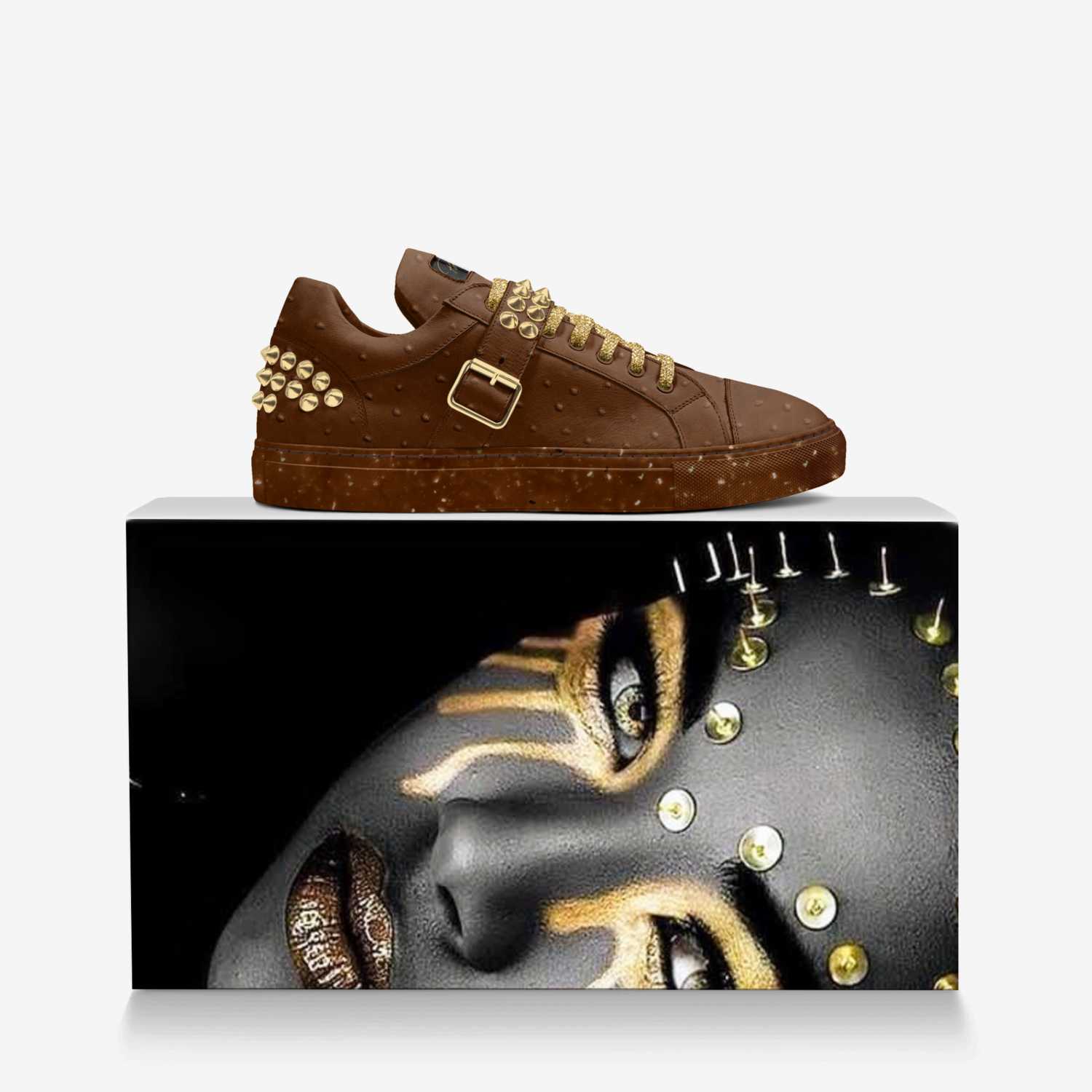 Kulu KoKoleKa custom made in Italy shoes by Selena A Razo Bell | Over box view