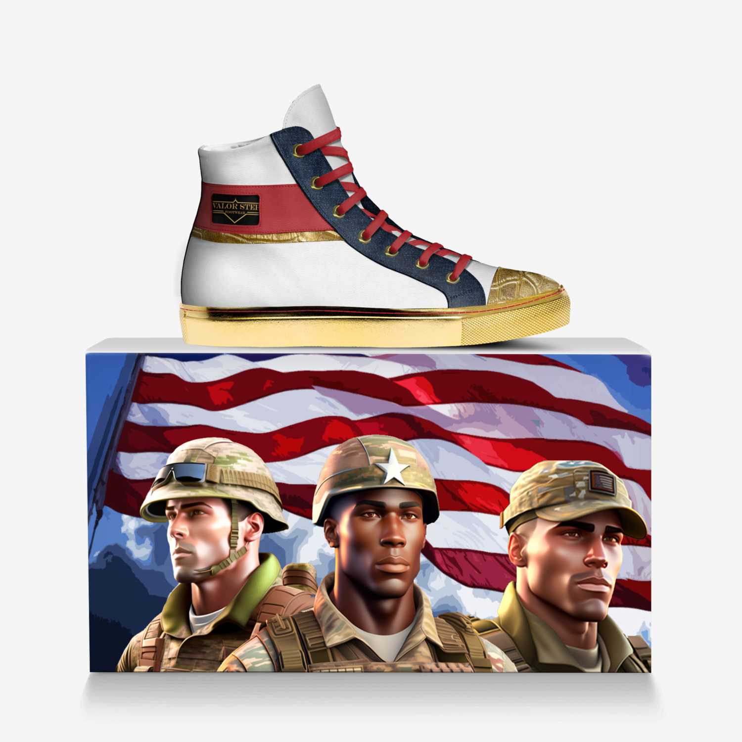 ValorStep Footwear custom made in Italy shoes by Jordon Mcclain | Over box view