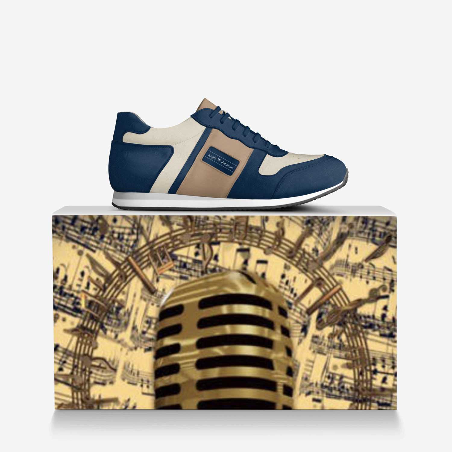 Augie W Johnson custom made in Italy shoes by Tishema Johnson Cromwell | Over box view