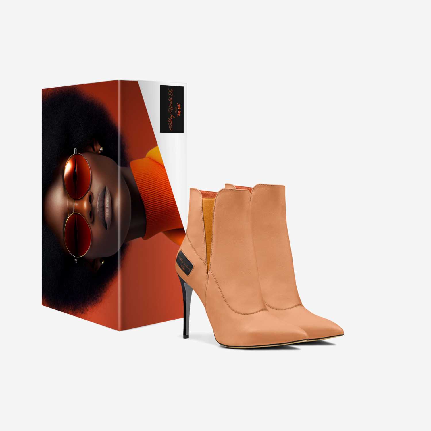 Ashley World X custom made in Italy shoes by Ebony Williams | Box view