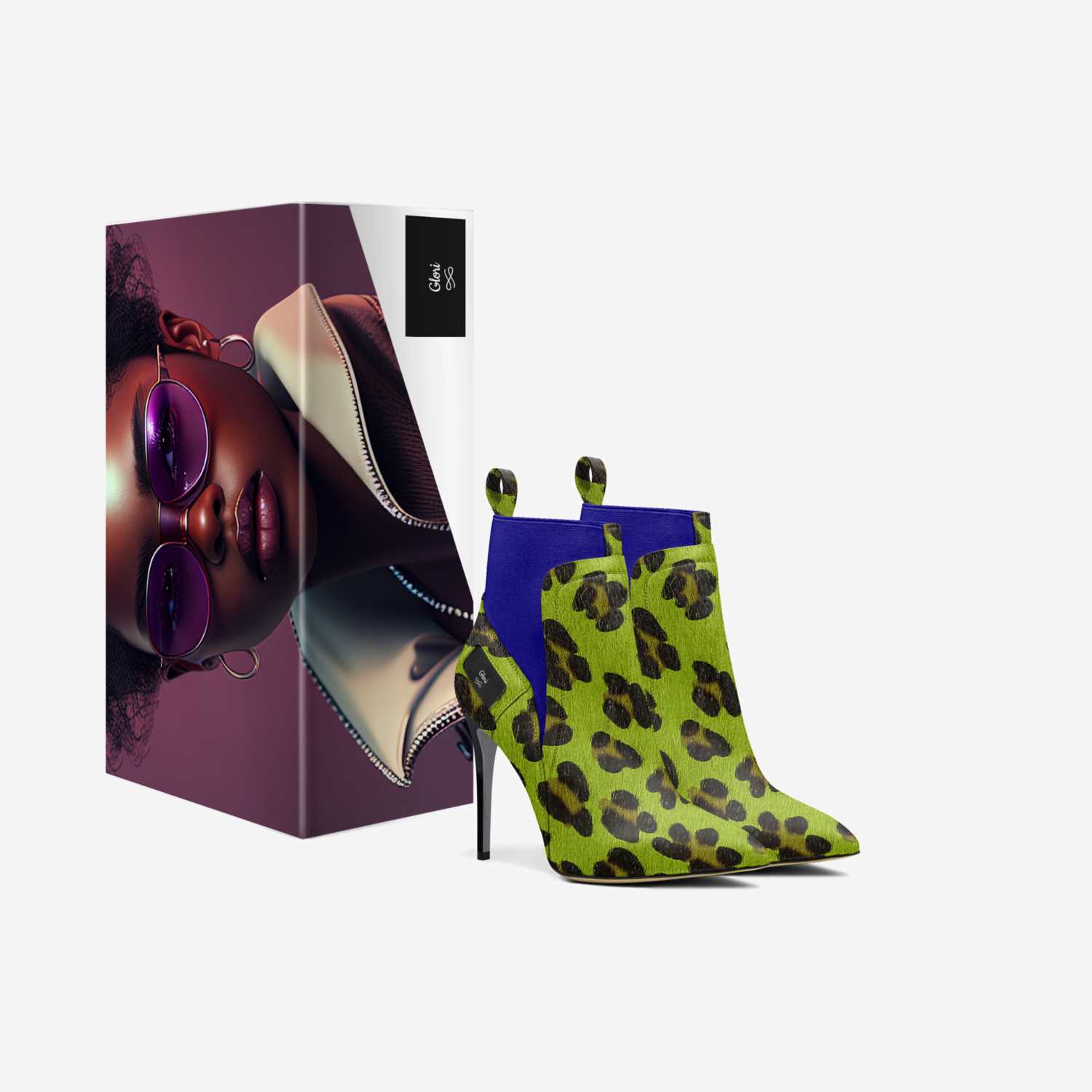 Glori custom made in Italy shoes by Rashanda Mack | Box view