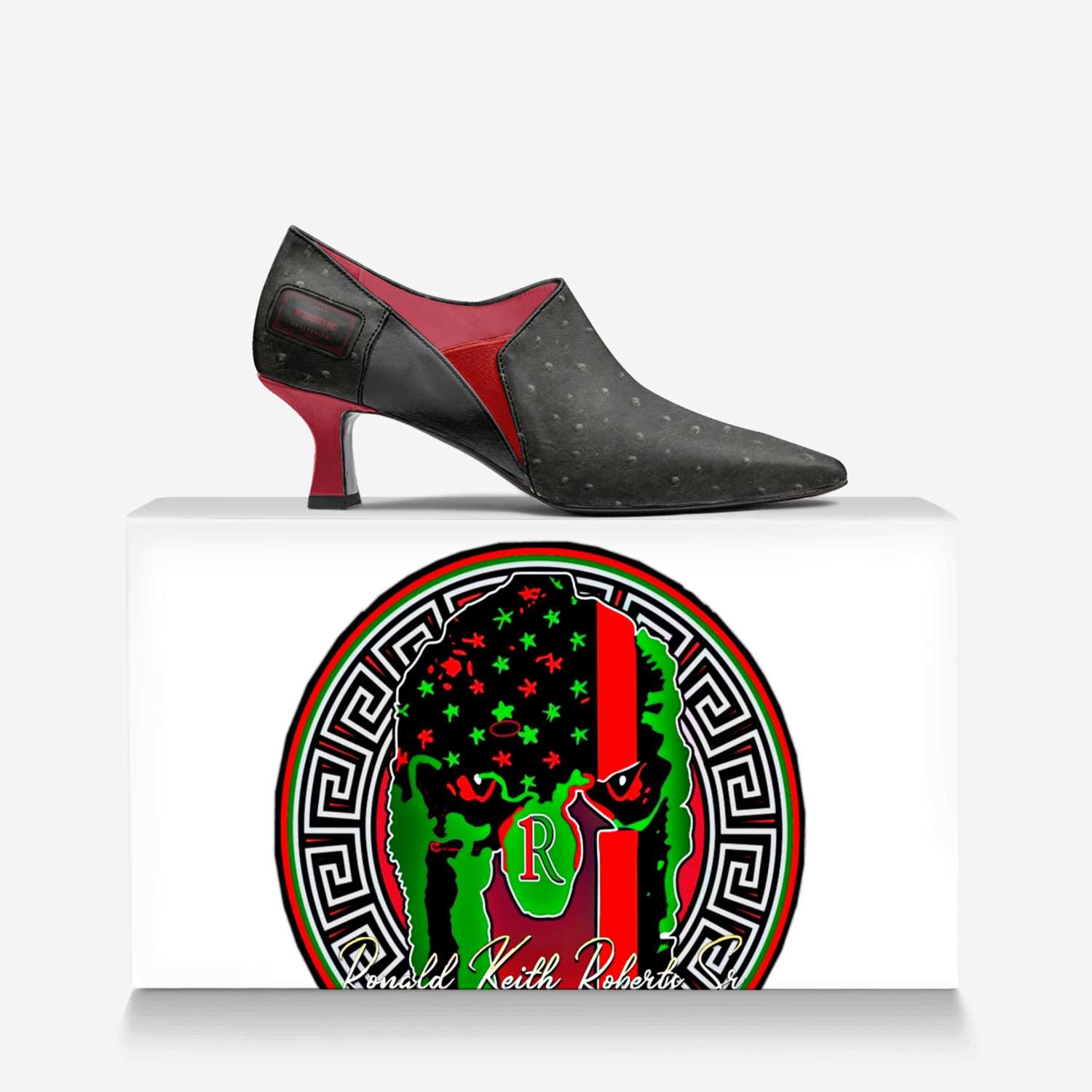 BLACKOUT LH custom made in Italy shoes by Ronald Roberts | Over box view