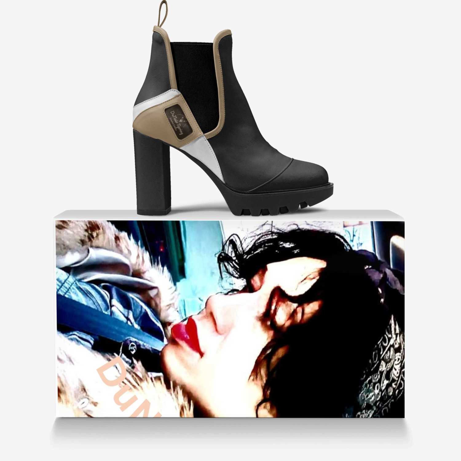 DuNoir Spring custom made in Italy shoes by Michael Phillips | Over box view