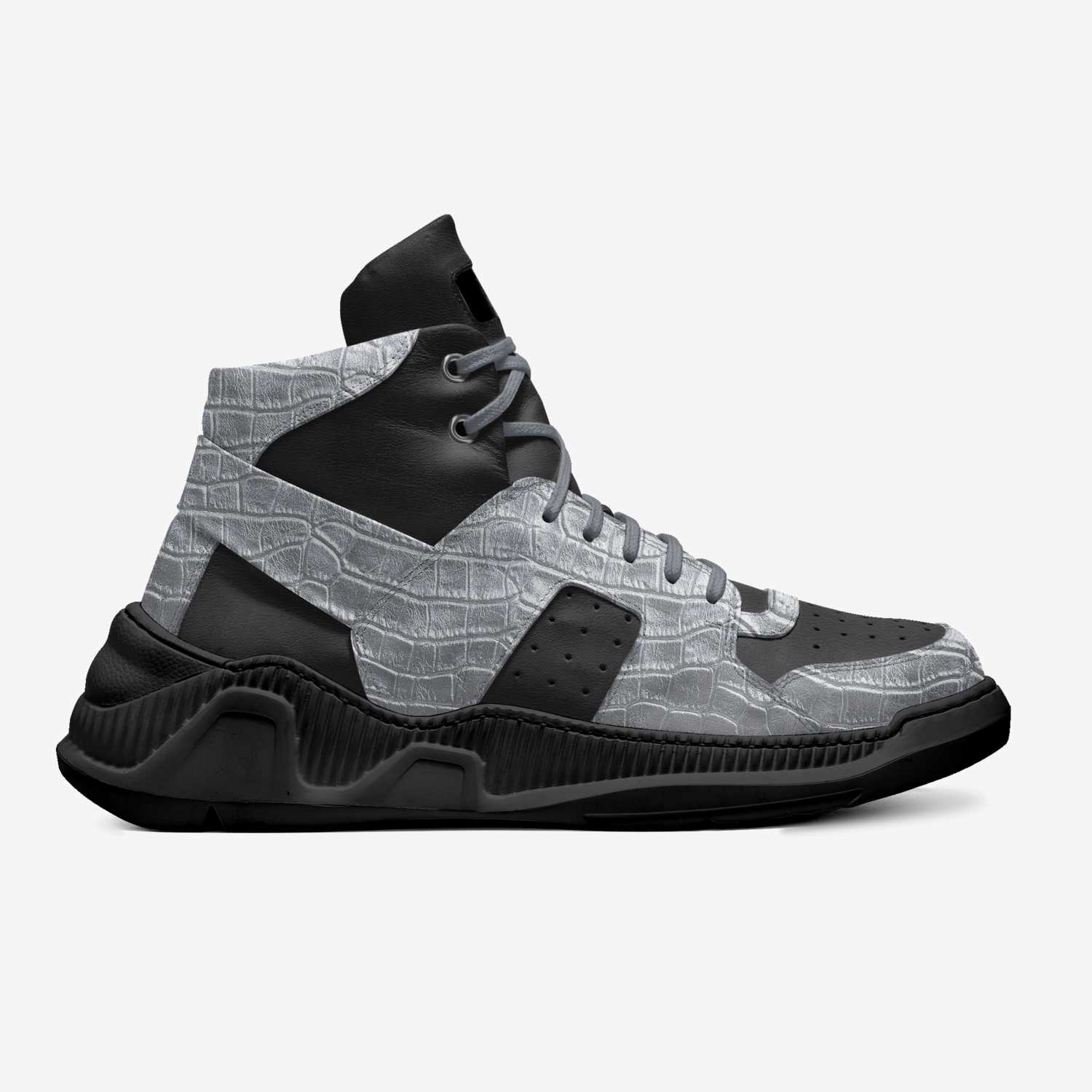 KEEP F HUSTLING  custom made in Italy shoes by Rasheed Shepard | Side view