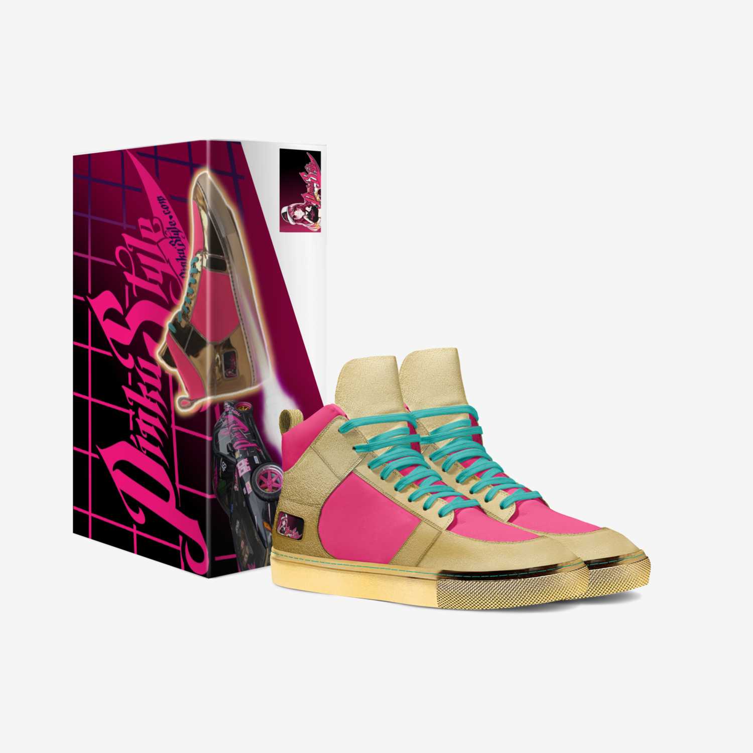 PINKUHi-Goldies  custom made in Italy shoes by Donald Jackson Jr. | Box view