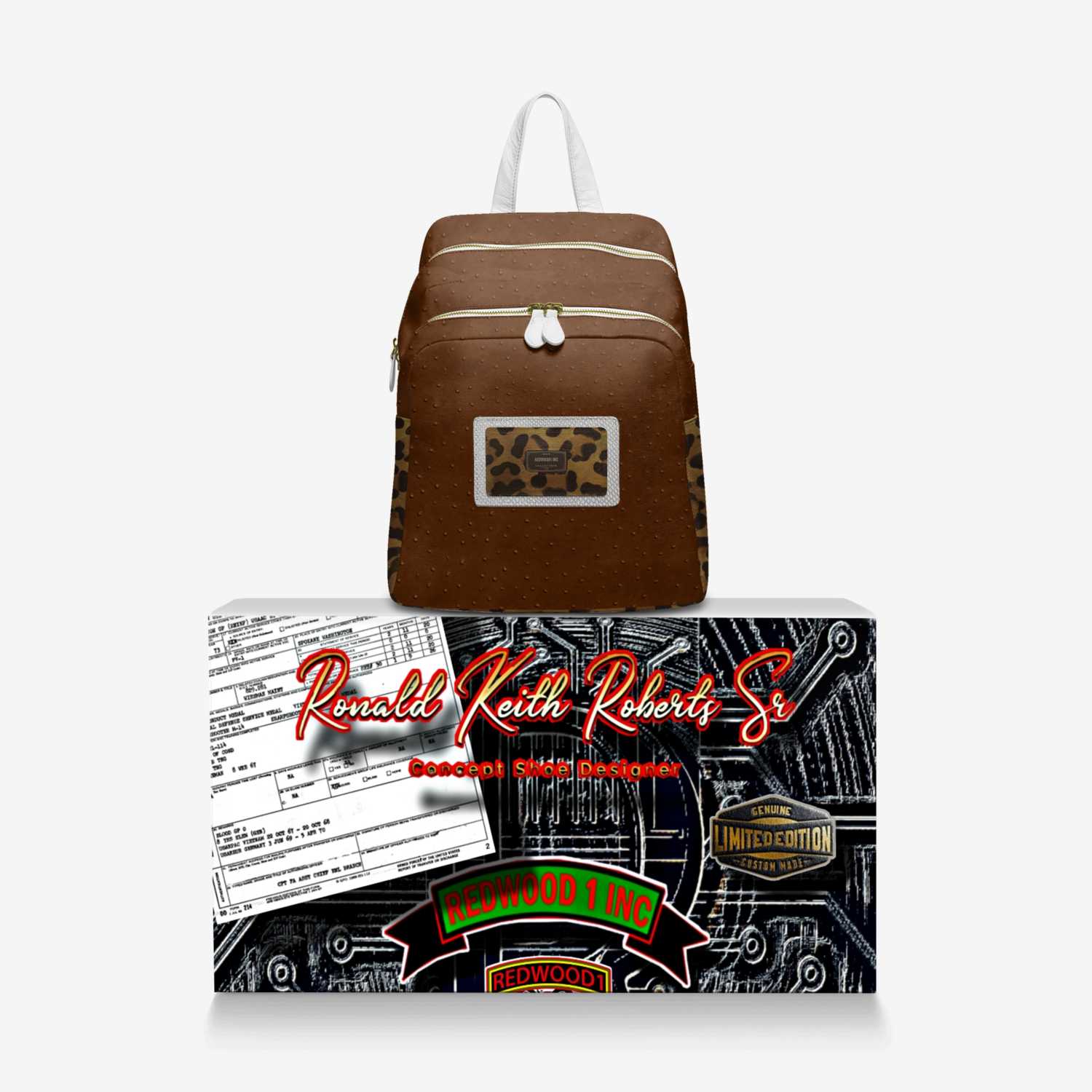 DD214 BP custom made in Italy design by Ronald Roberts | Over box view