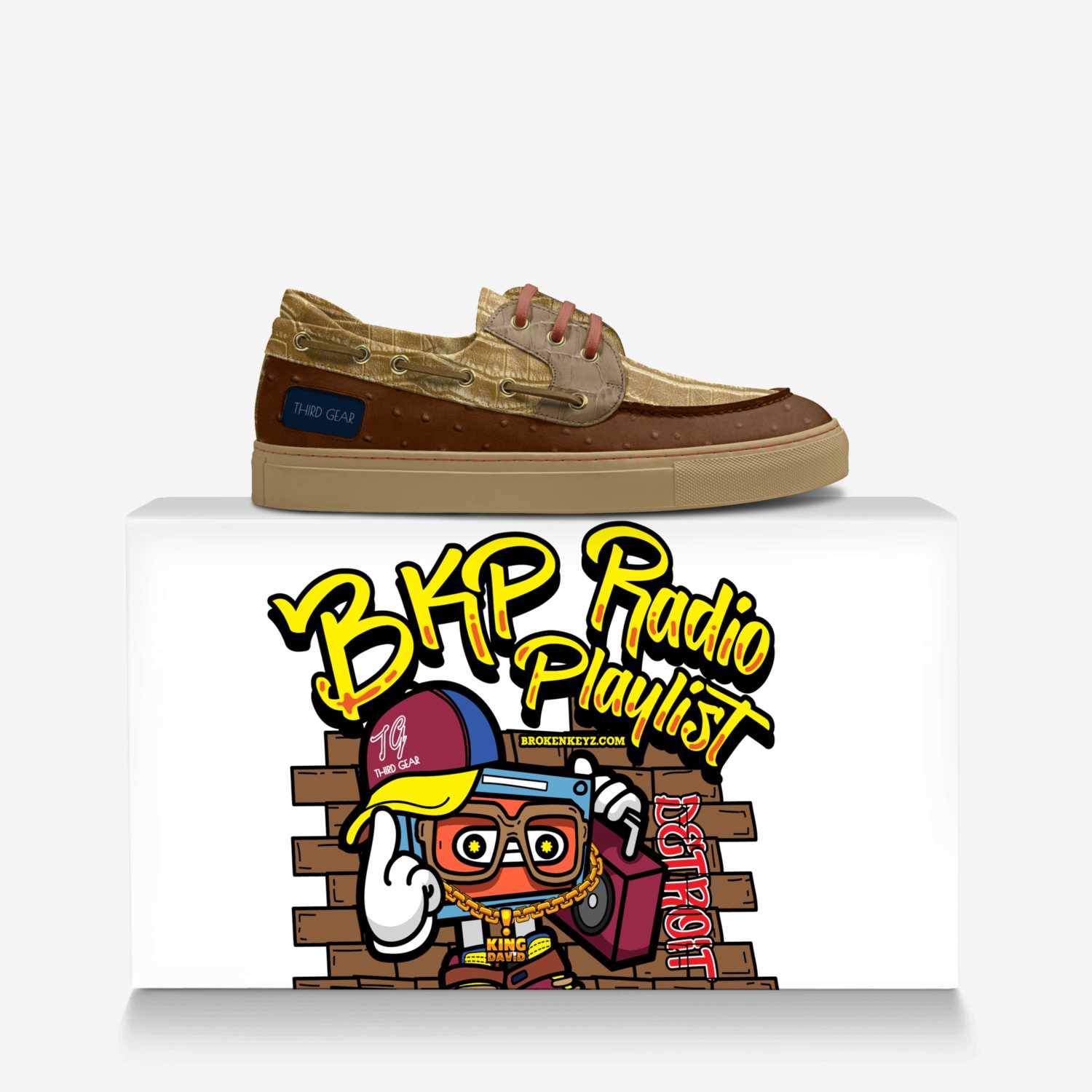 THiRD GEAR - PRUMZ custom made in Italy shoes by David Mitchell | Over box view