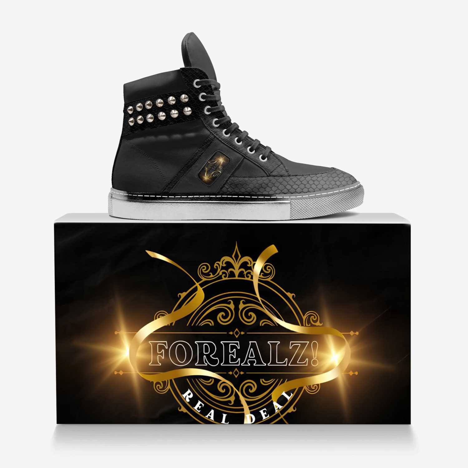 FoRealZ! Shoe Co. custom made in Italy shoes by David Bartholet | Over box view