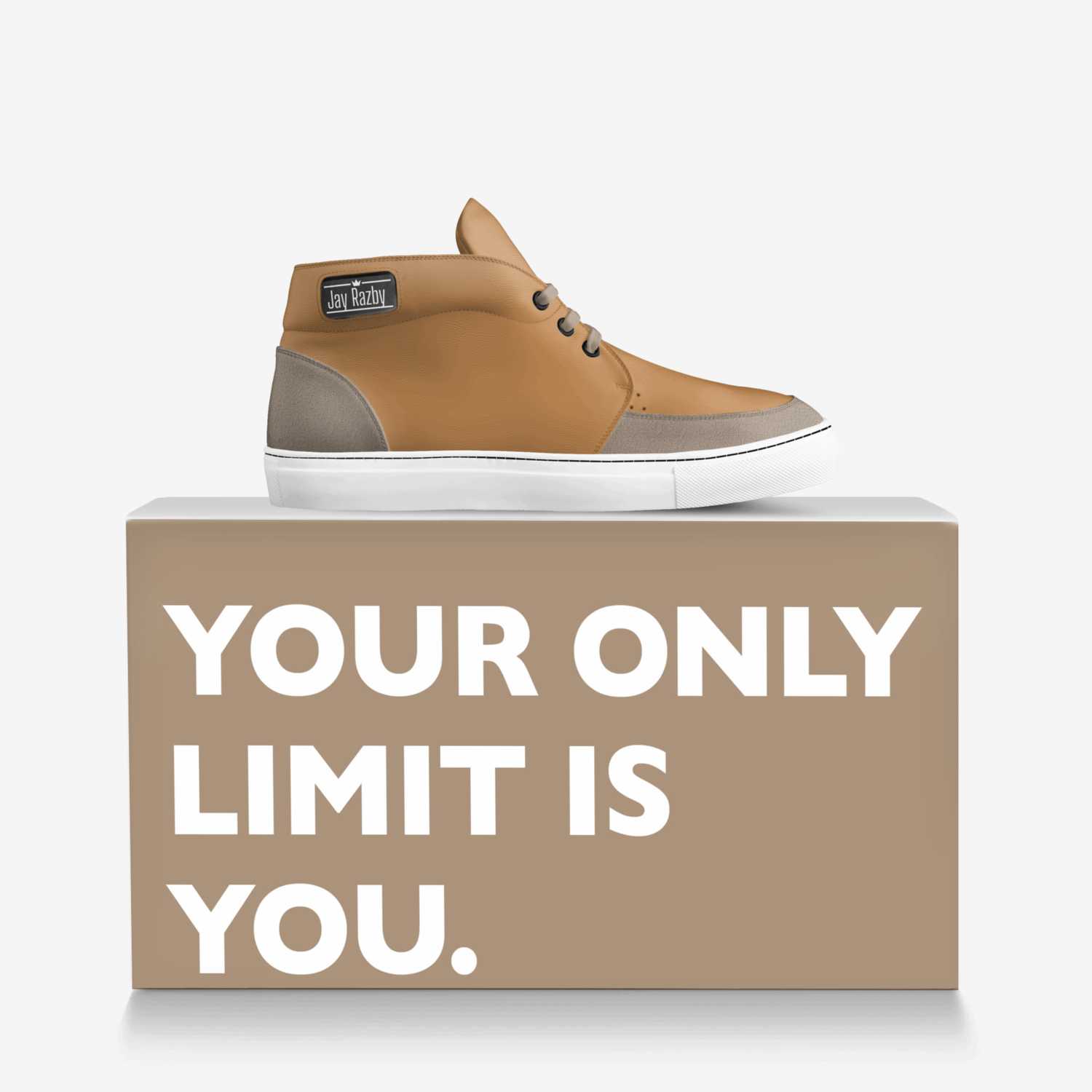 Jay Razby  custom made in Italy shoes by Jay Rock | Over box view