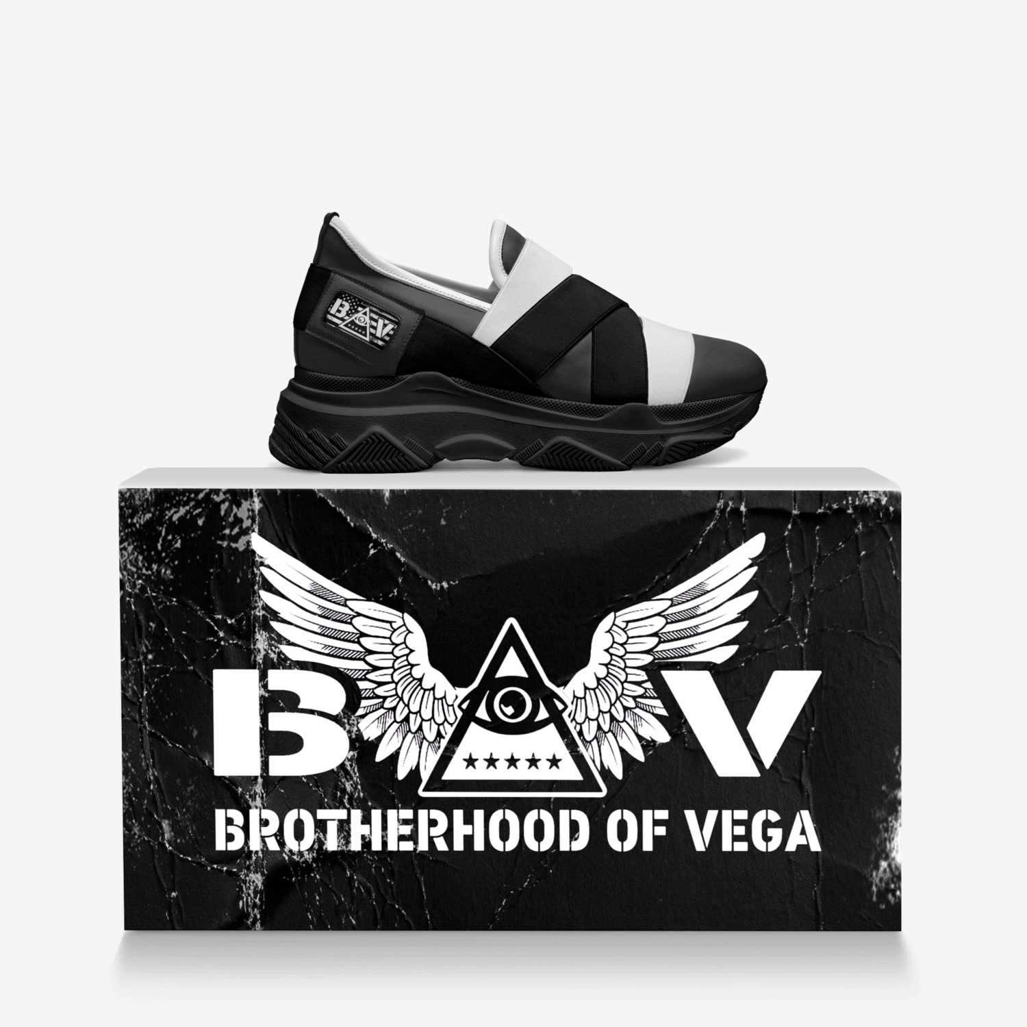 B.O.V custom made in Italy shoes by Redstar Mafia | Over box view