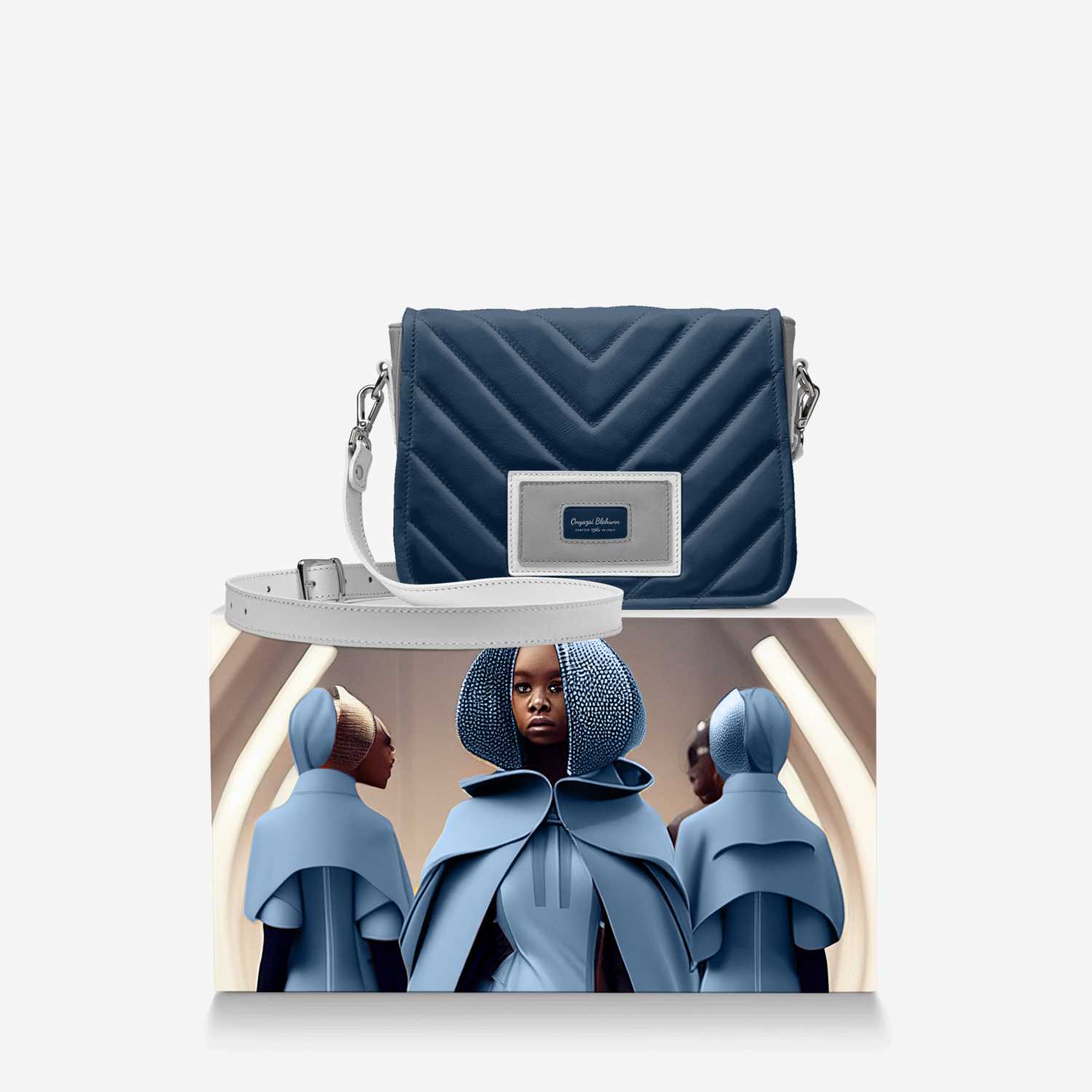 Onyazai Blahunn custom made in Italy design by Jahi Ali-bey | Over box view