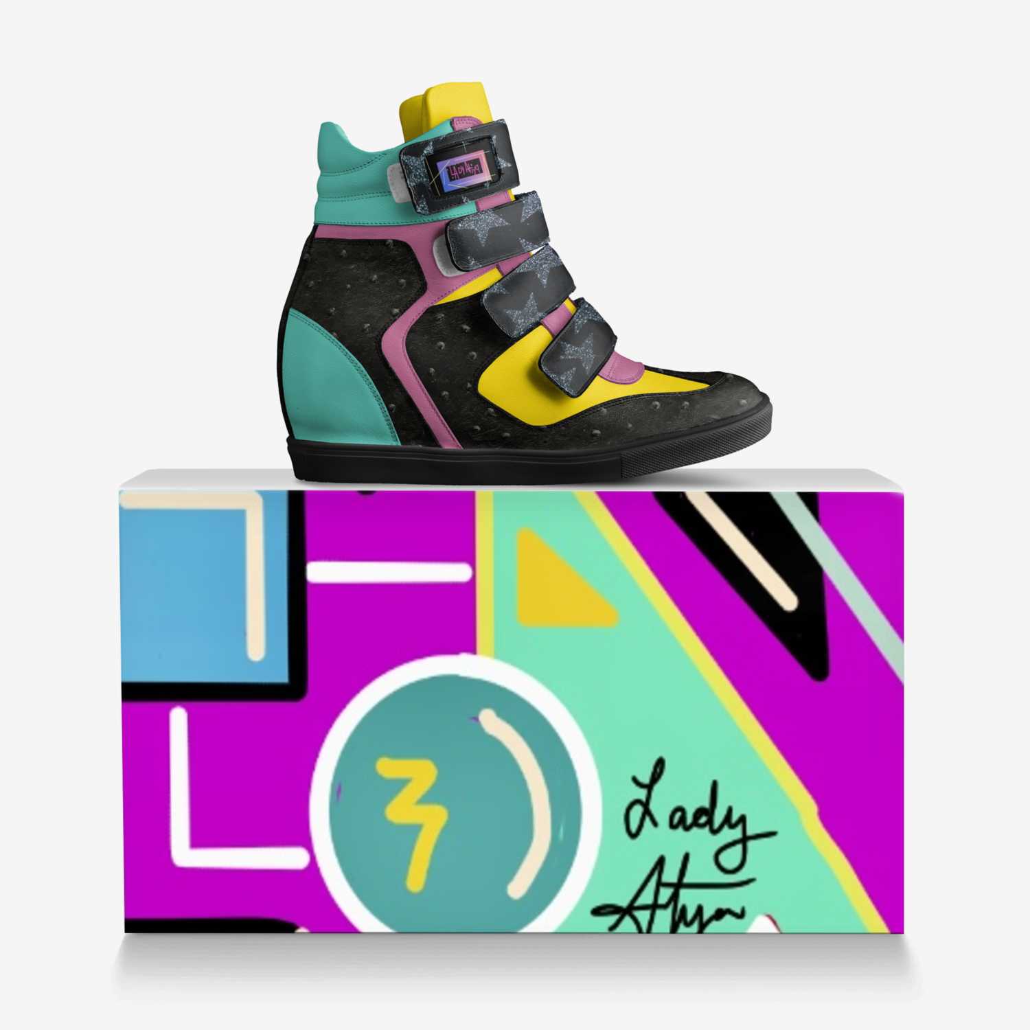 Girl In The Matrix custom made in Italy shoes by Andre Cleveland | Over box view