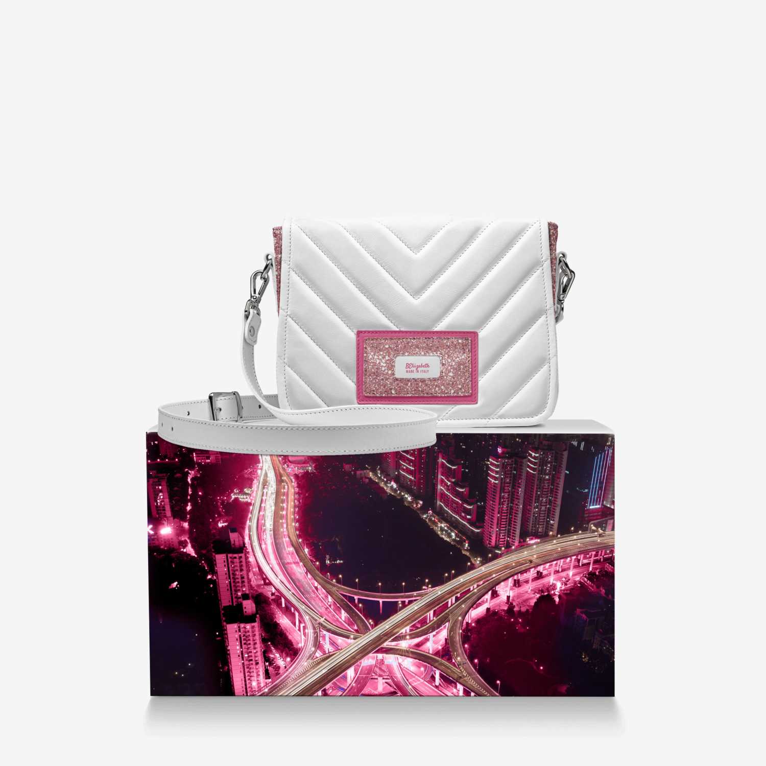 BEliizabeth custom made in Italy design by Brittany Elizabeth Alice | Over box view