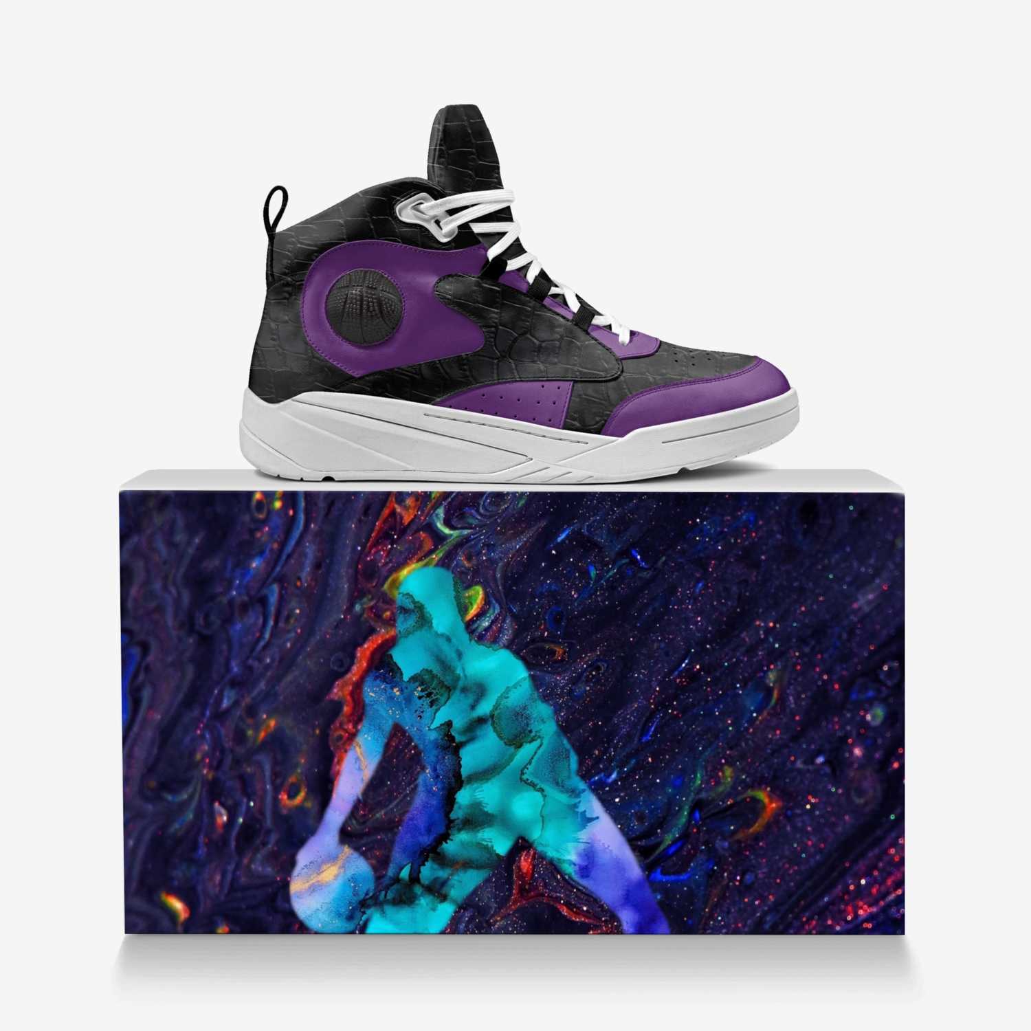 D Xross Lines  custom made in Italy shoes by Deante Steele | Over box view