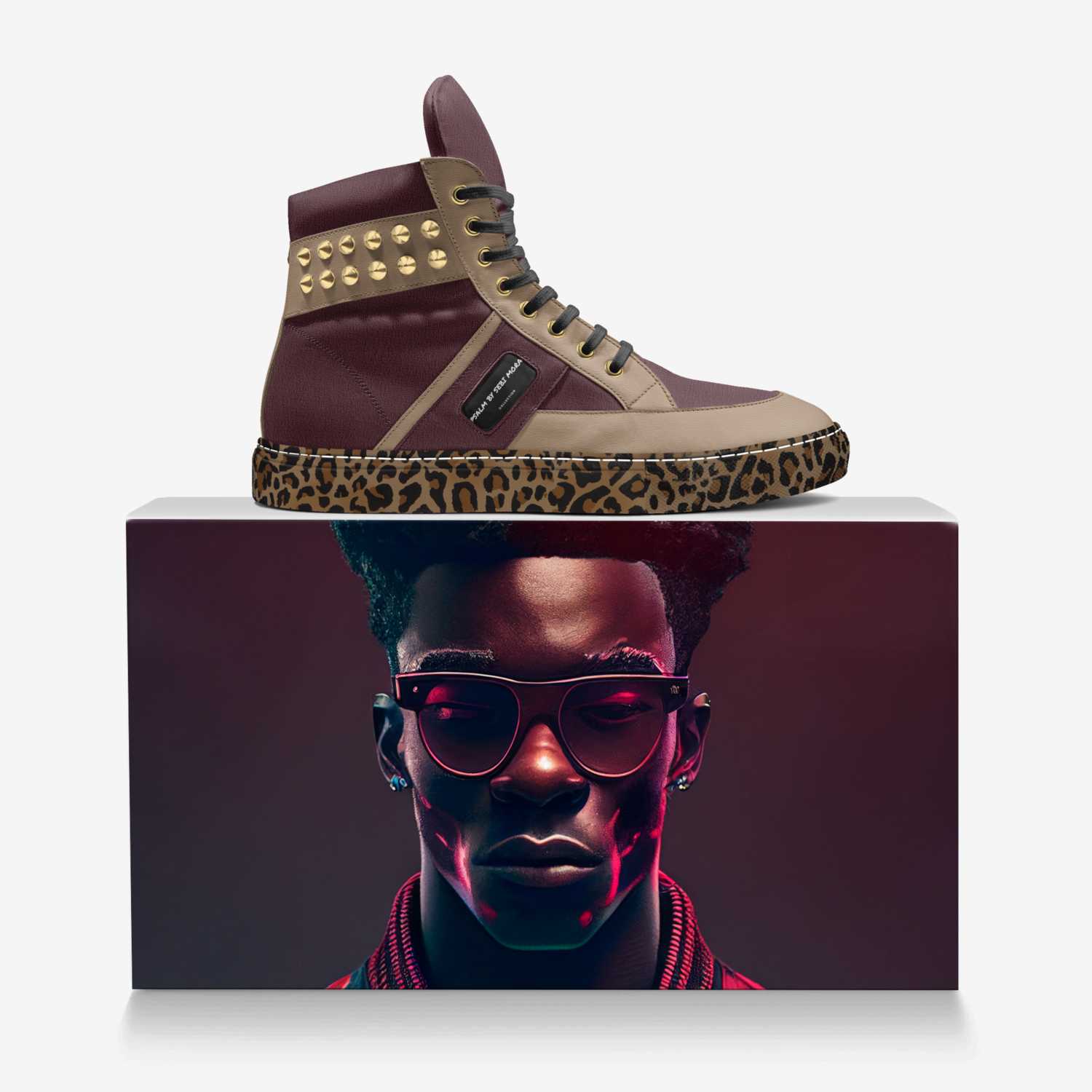 Psalm  custom made in Italy shoes by Sebi Mora | Over box view