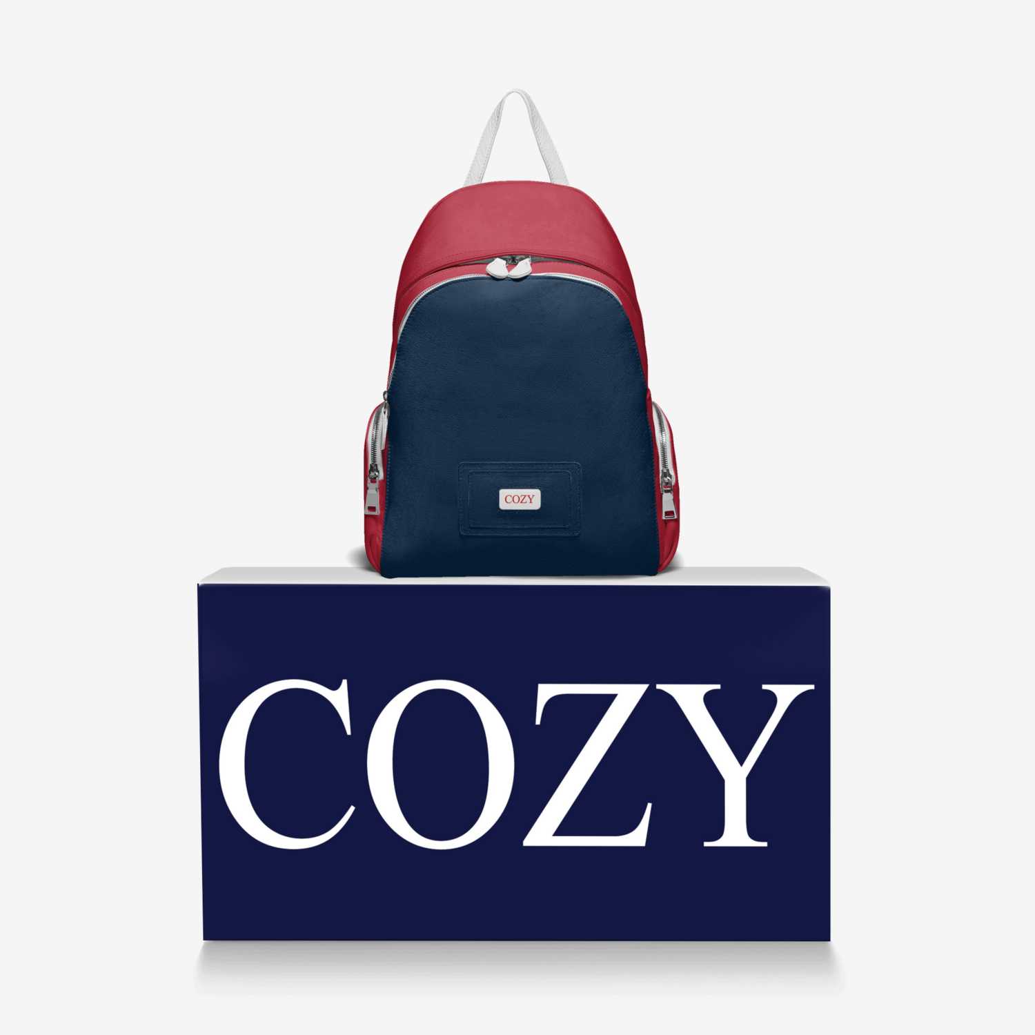 COZY LUXE BOOKBAG1 custom made in Italy design by Cozy | Over box view