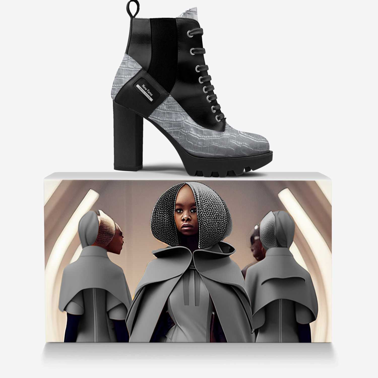 New Fame custom made in Italy shoes by Willie Walker | Over box view