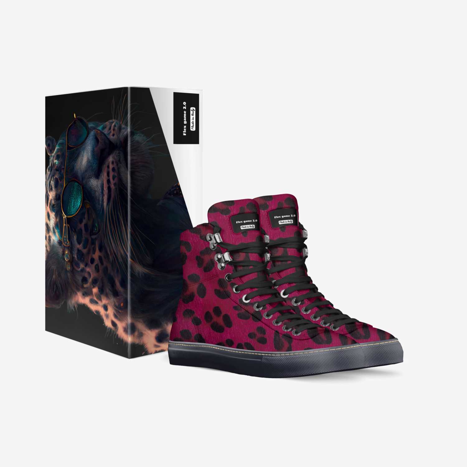 Flex game 2.0 custom made in Italy shoes by James Vernom Bess | Box view