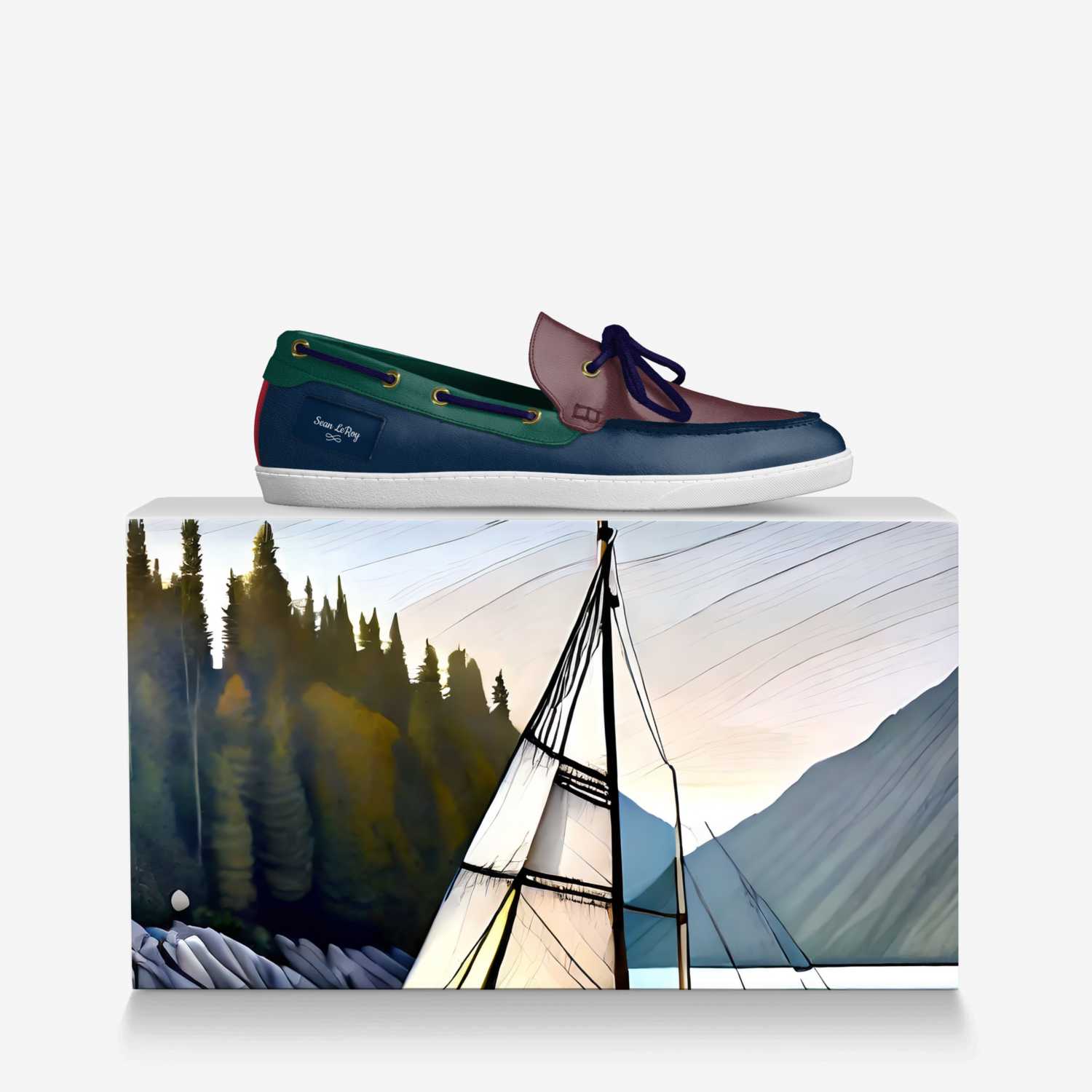 Sean LeRoy custom made in Italy shoes by Lucien M Kabuya | Over box view