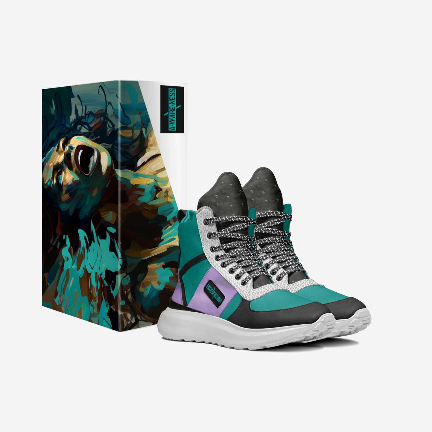  A·WARE·NESS custom made in Italy shoes by Alkawther Gerych | Box view