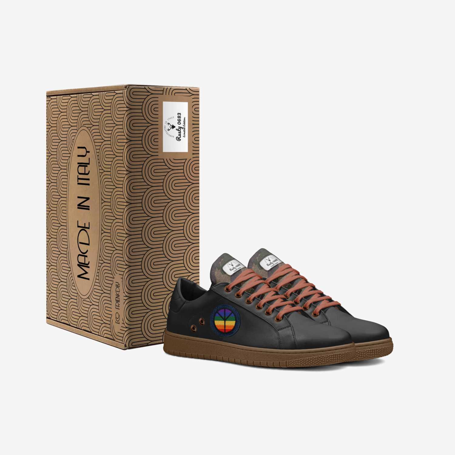 Rusty 0683 custom made in Italy shoes by Darryl van Sutton | Box view