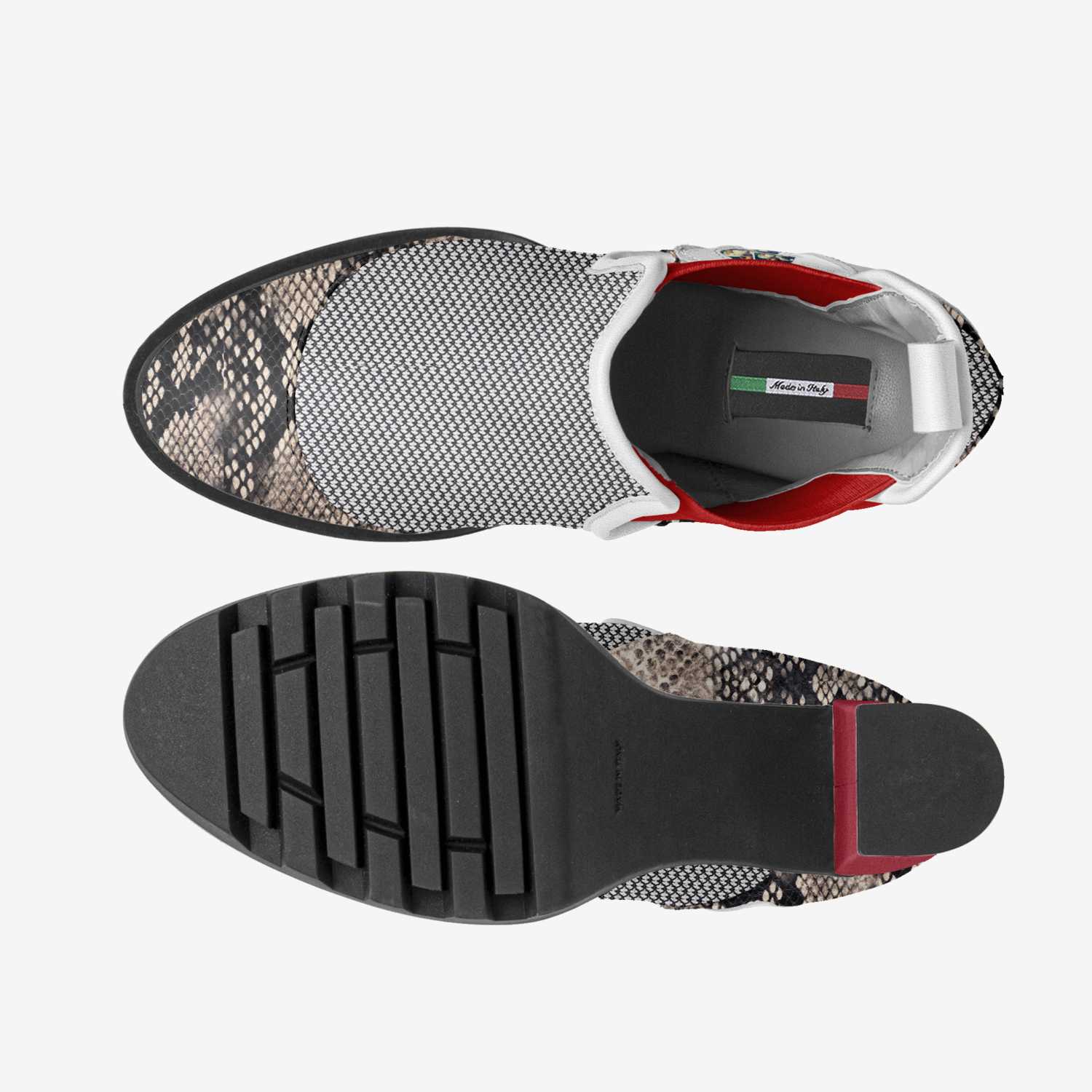 goDDessDesigns custom made in Italy shoes by Josette L Colepinnix | Top view