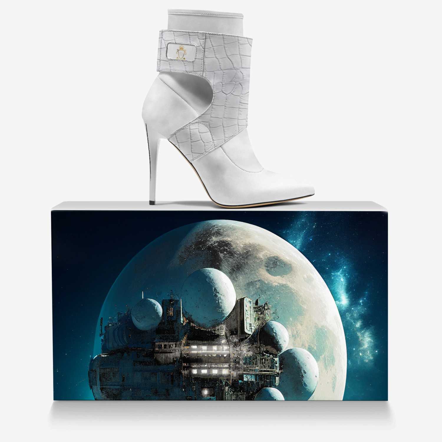 Vortex Black custom made in Italy shoes by Michael vanhelsing | Over box view