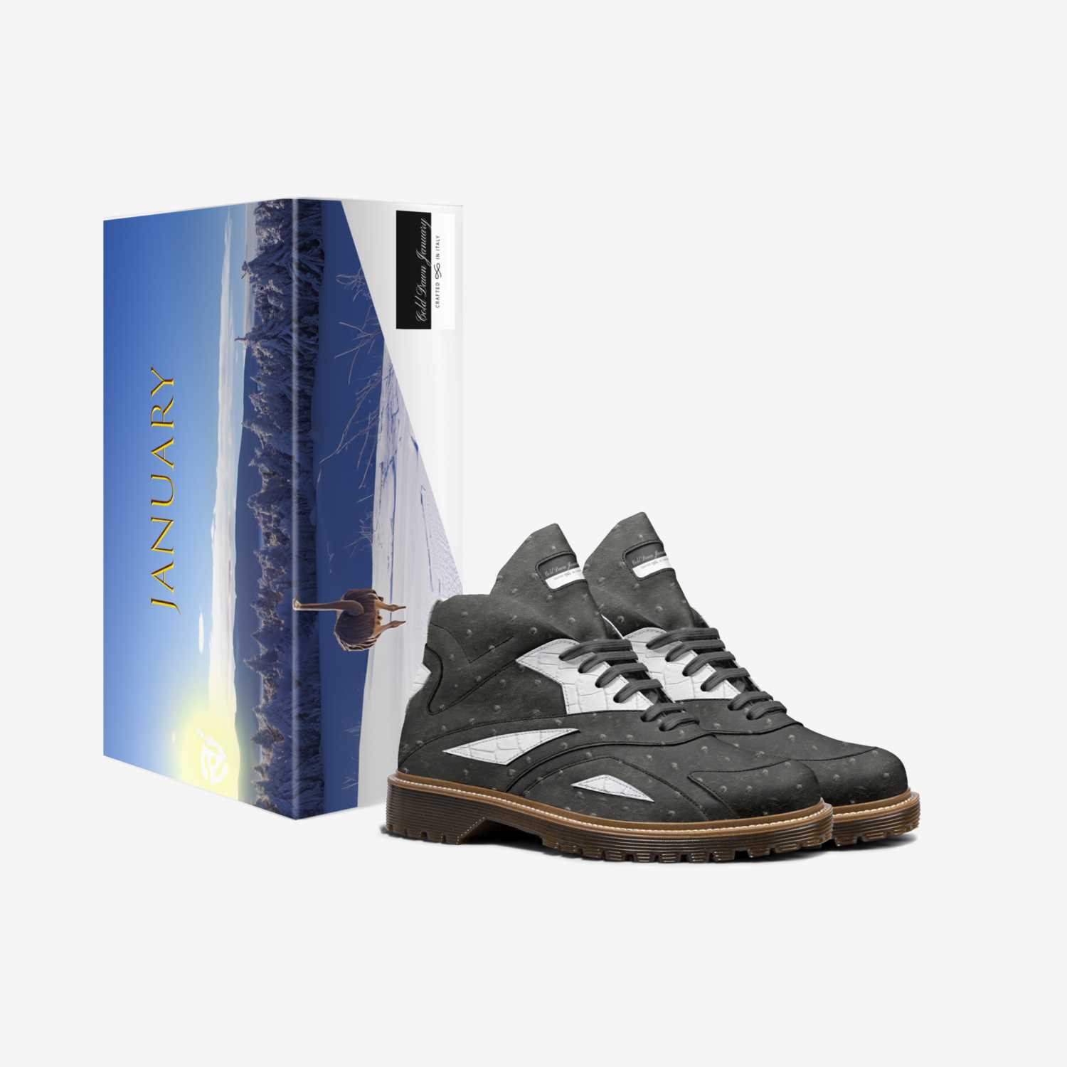 Cold Dawn January custom made in Italy shoes by John C Bennett | Box view